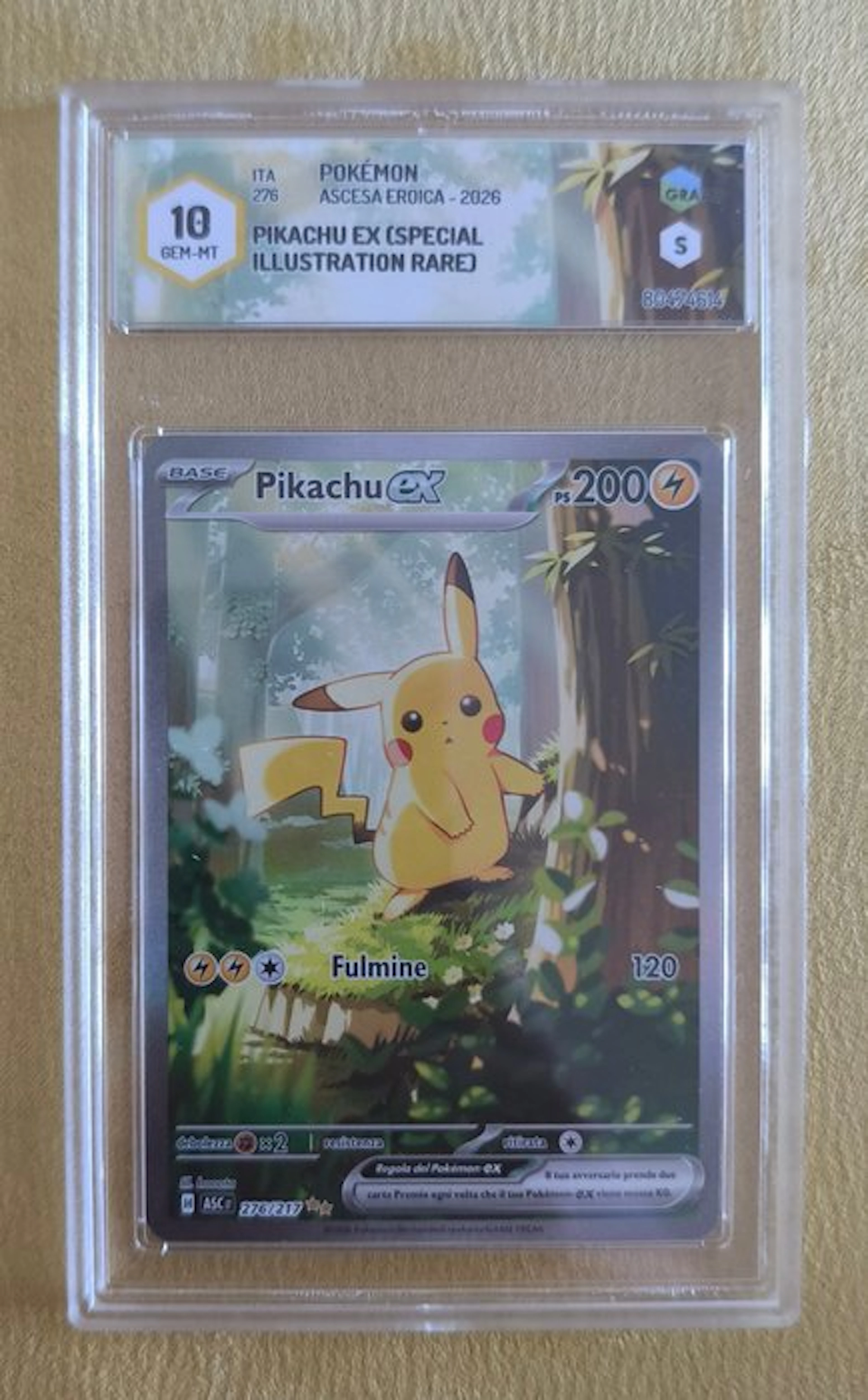 Pokémon - 1 Graded card - Pikachu 276 Full art