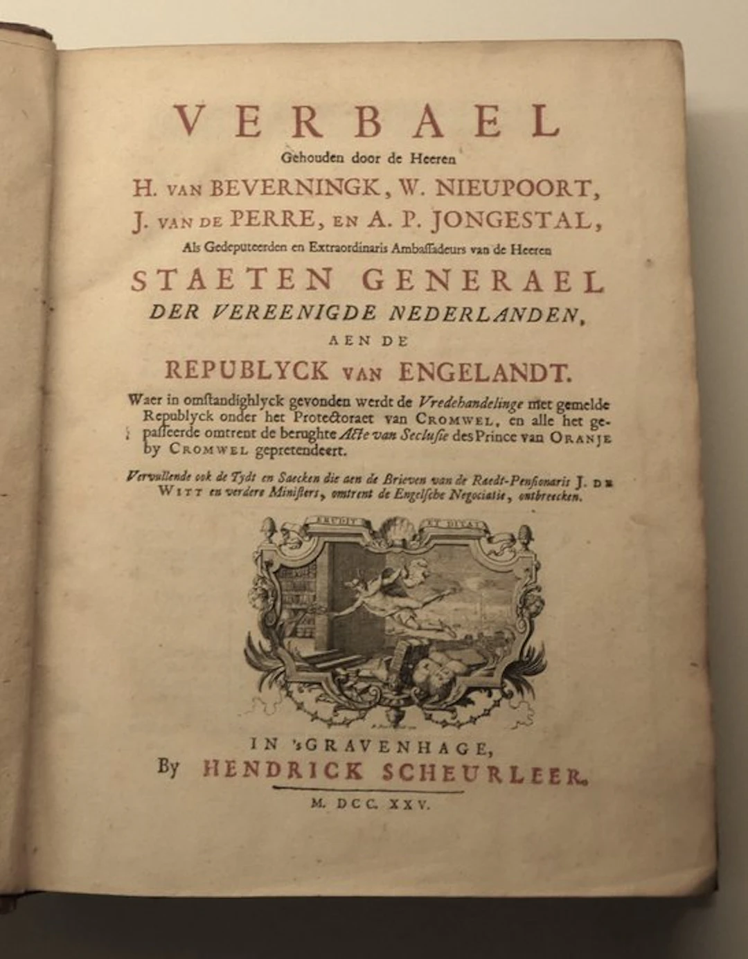 H. van Beverningk (1614 - 1690) - Verbael gehouden door...
