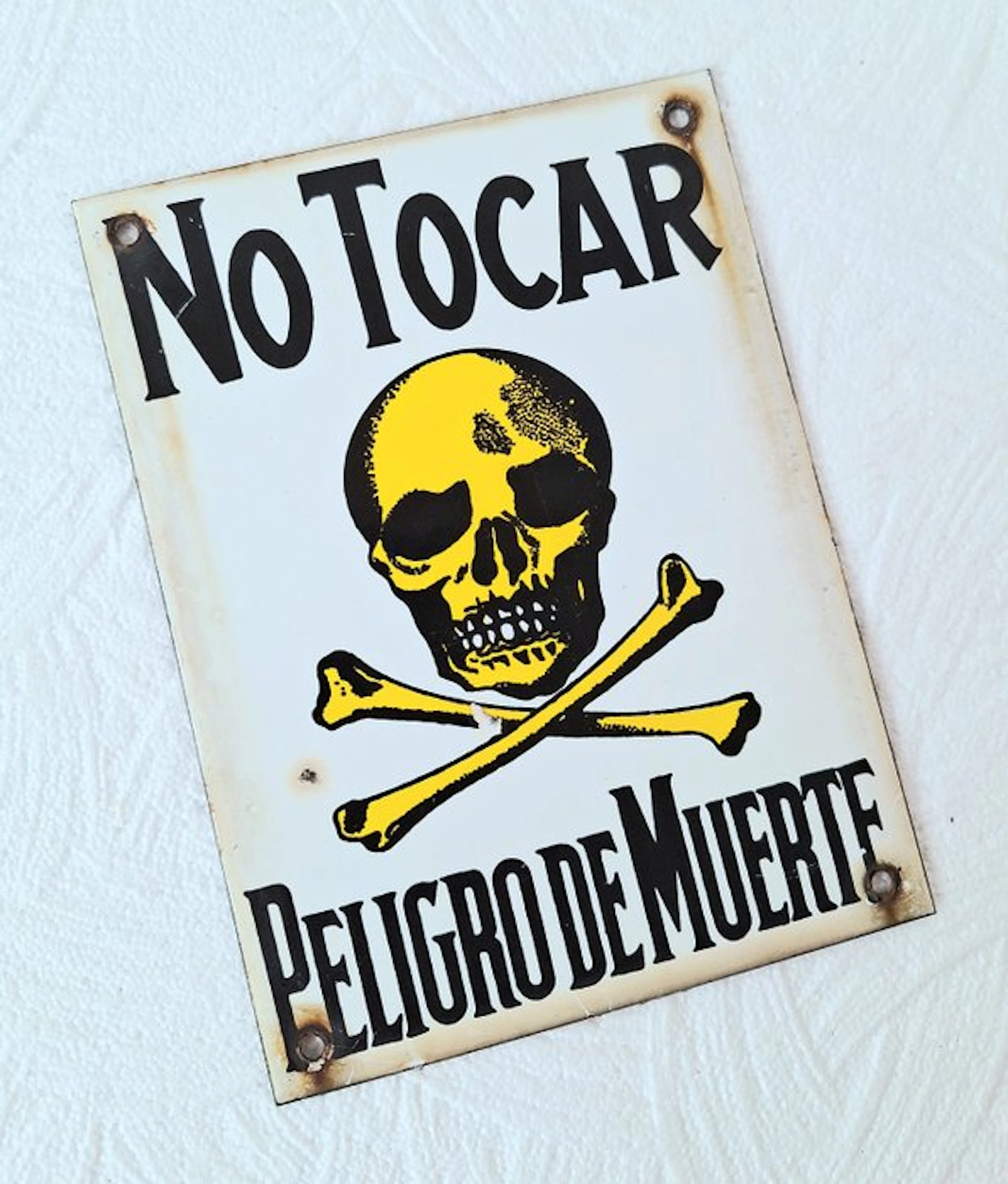Fire-fired enamel. - Enamel sign - Metal, Enamel