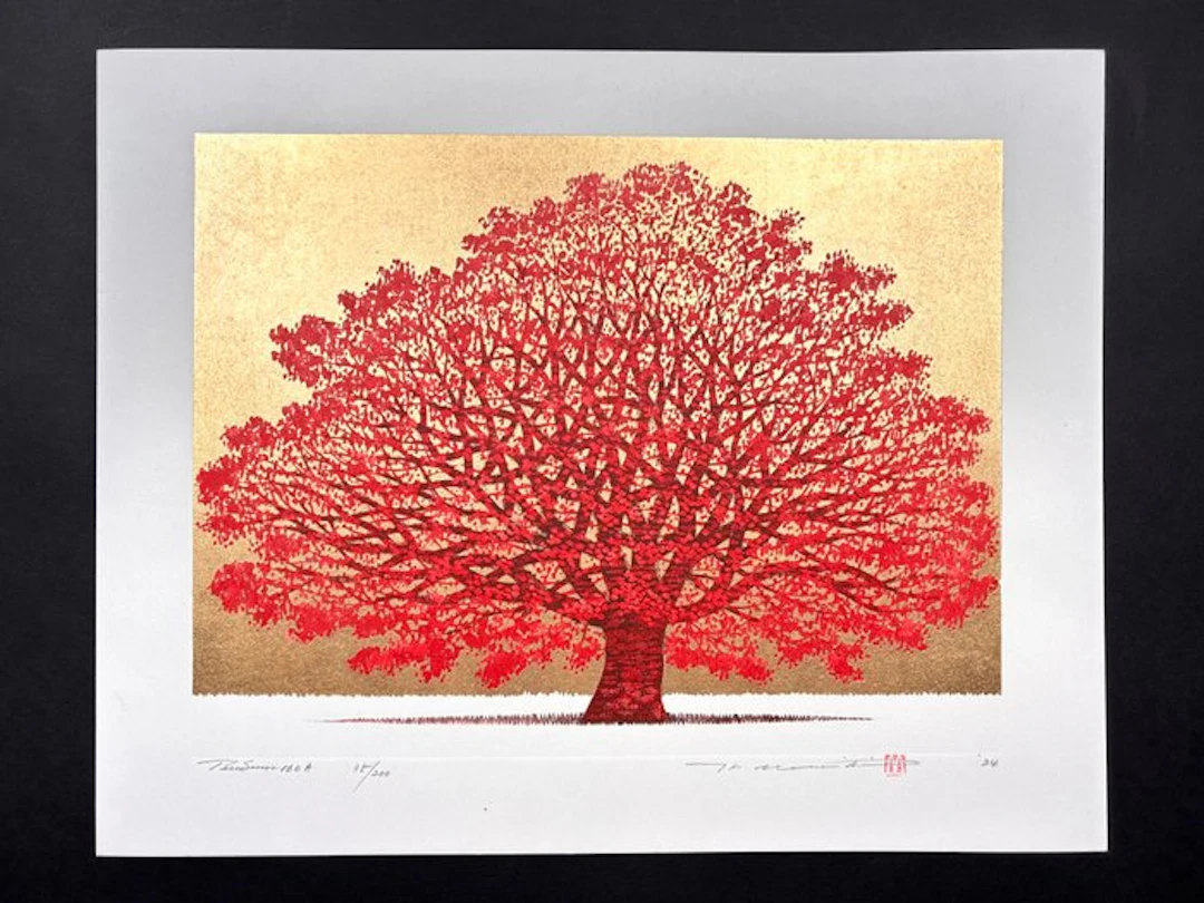 "Tree Scene 160A" - Limited 35/200 - Gold edition - Large...