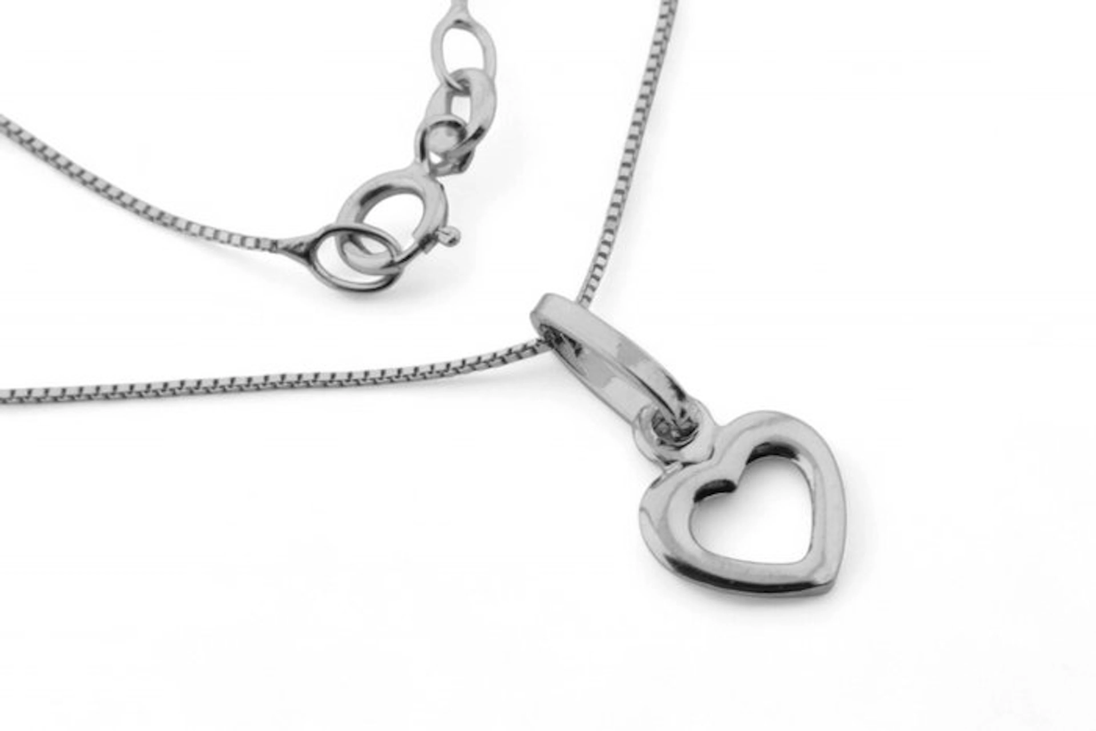 Necklace with pendant - 18 kt. White gold