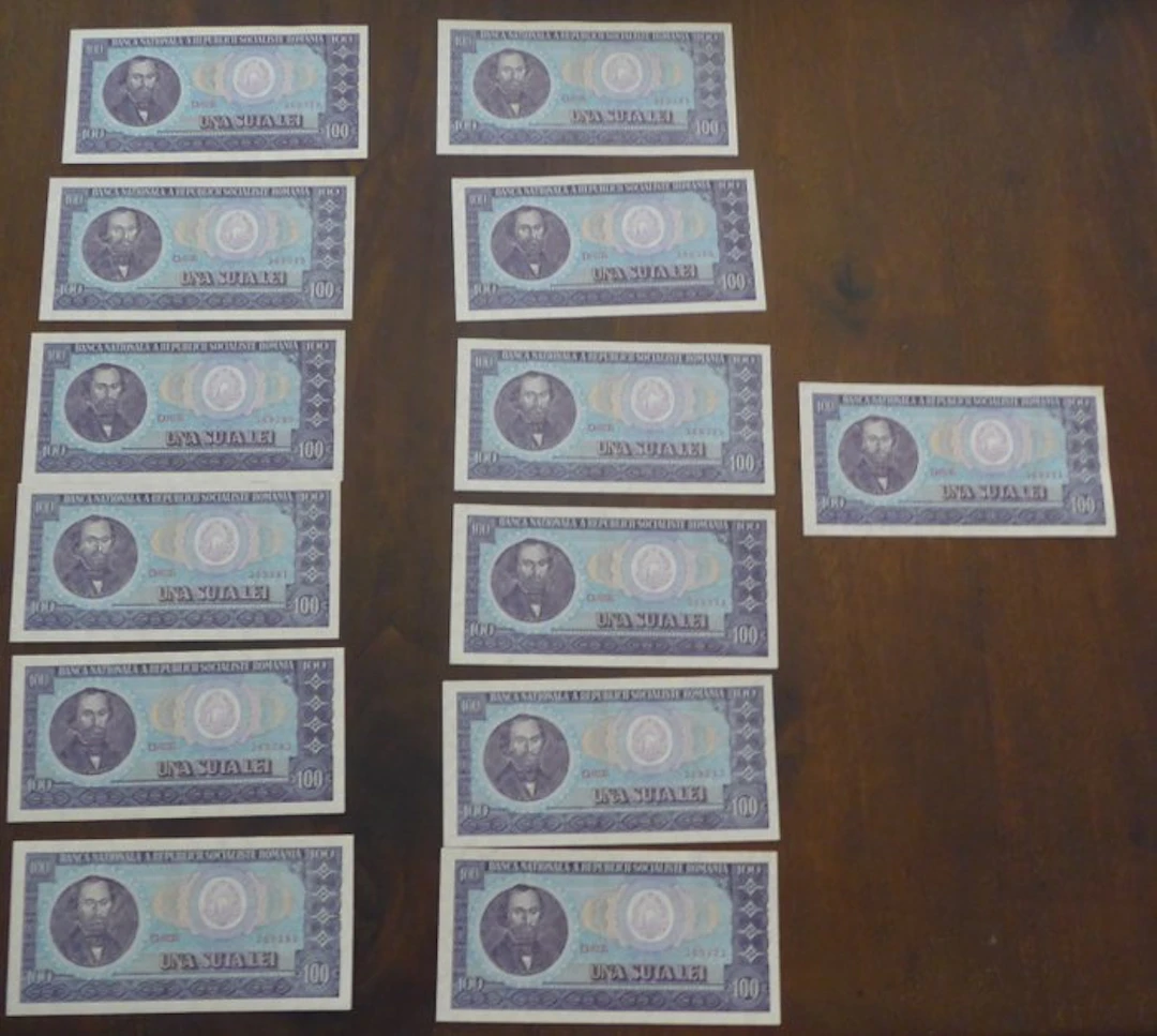 Romania. - 13 x 100 Lei - 1966 (No reserve price)
