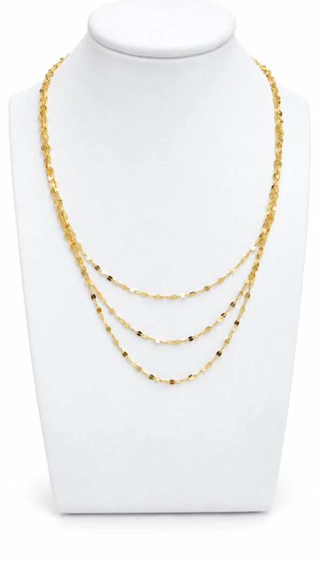 Necklace - 18 kt. Yellow gold - 3-strand necklace, 45 cm, 2.4 g