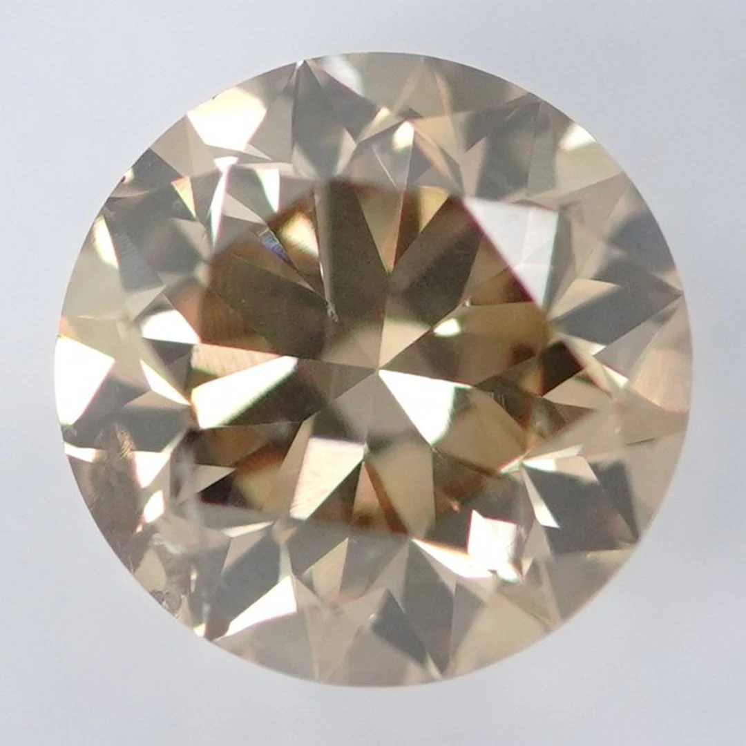 1 pcs Diamond (Natural coloured) - 0.63 ct - Round...