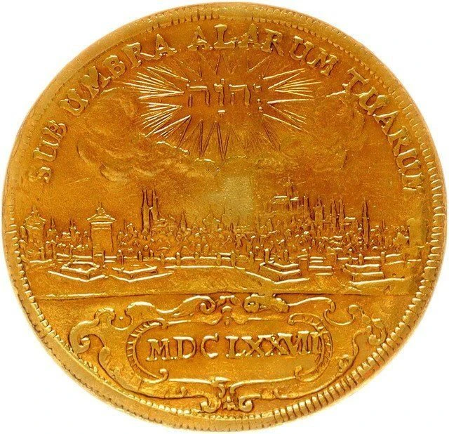 Germany, Nuremberg. –. 5 Dukaten 1677