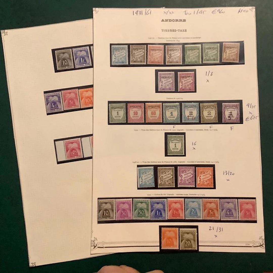 Andorra 1931/1961 - 31 complete years of Strafport on...
