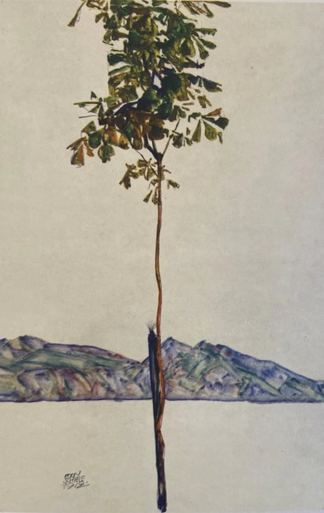 Egon Schiele (1890-1918), after - Kastanienbaum am Bodensee