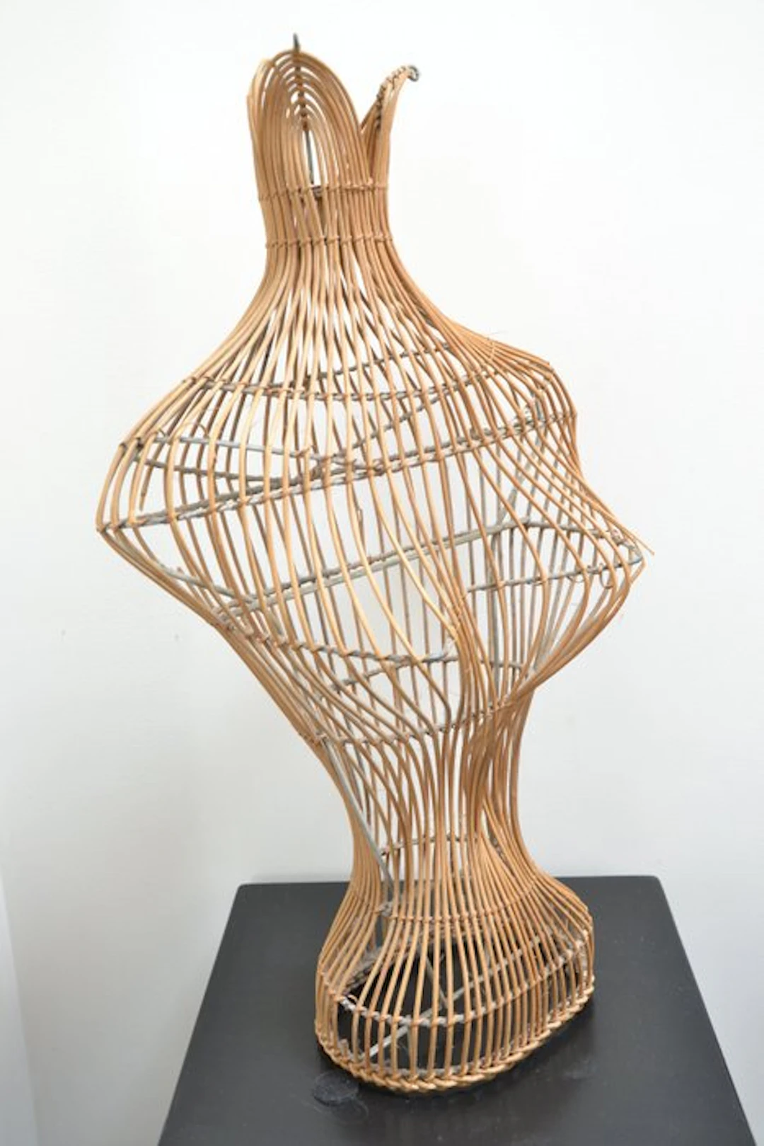 Mannequin - Mid-Century Rattan Dress Form / Mannequin Torso - Rattan