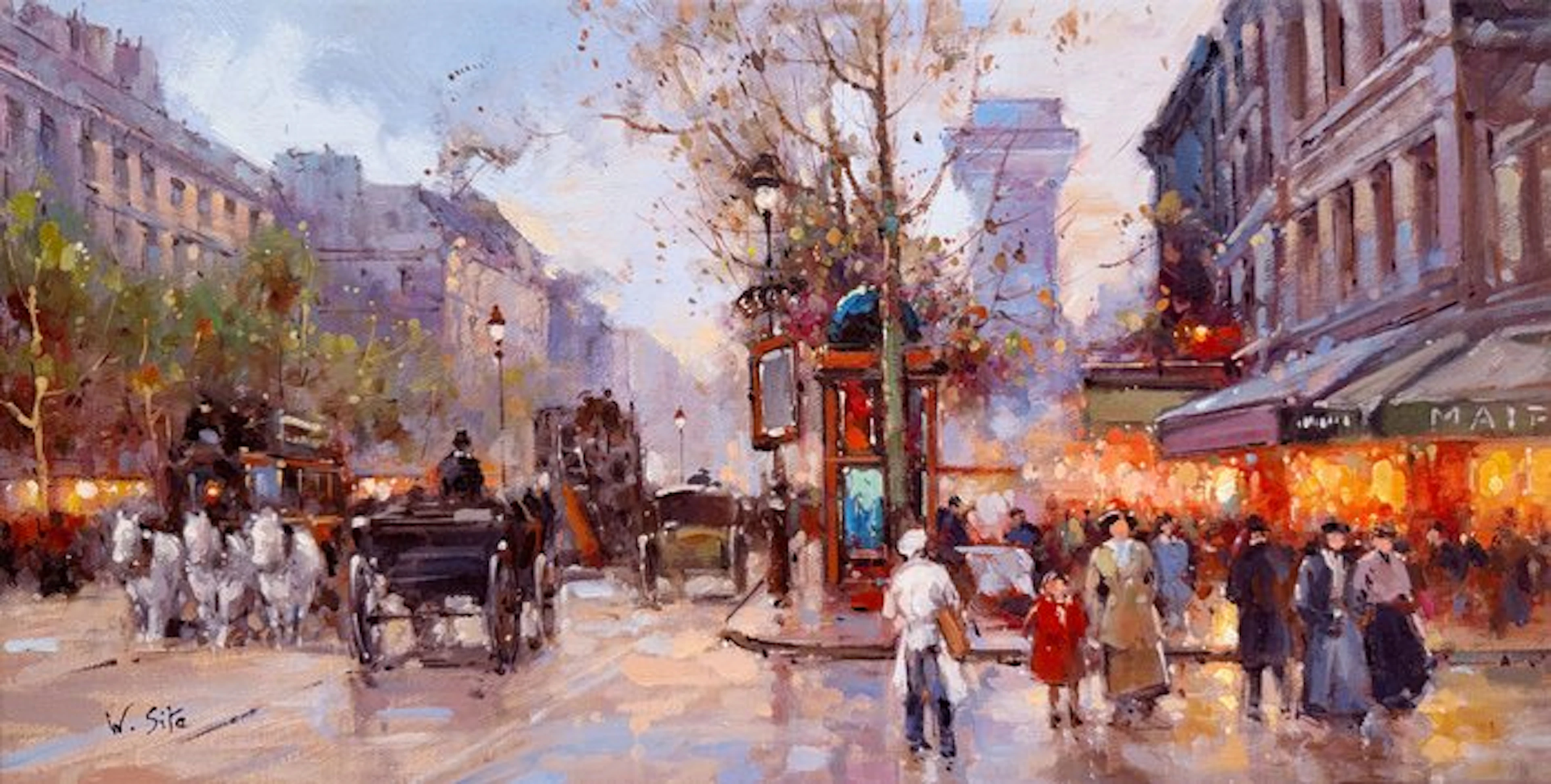 Walter Sita (XX) - Paris - Couleurs d'Automne - Porte...