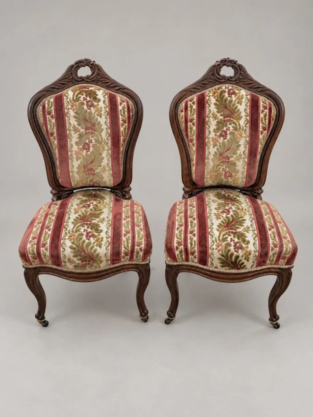 Chair (2) - Walnut - Louis XV Massif