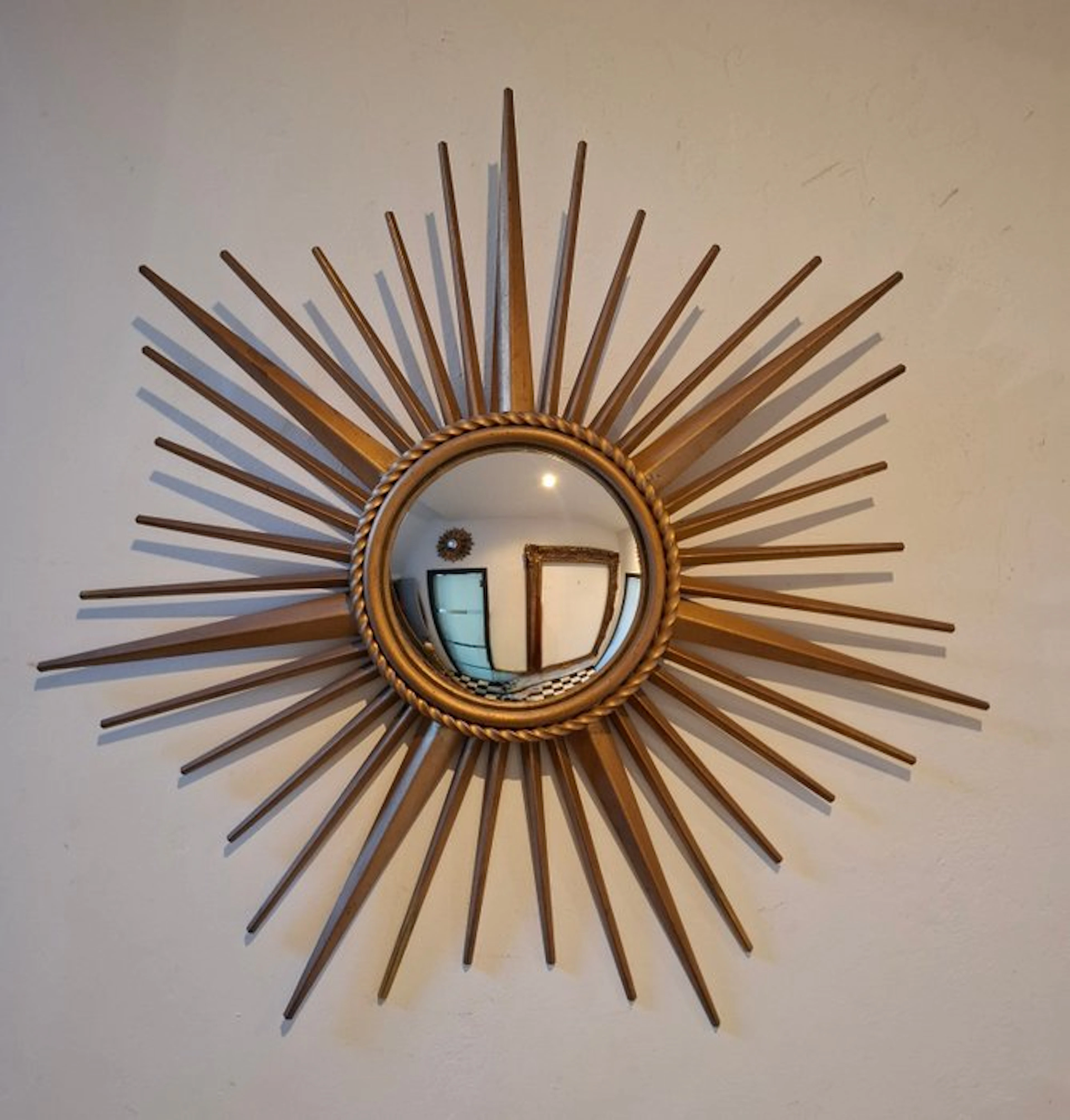 Chaty Vallauris - Mirror - Steel - Signed sun mirror