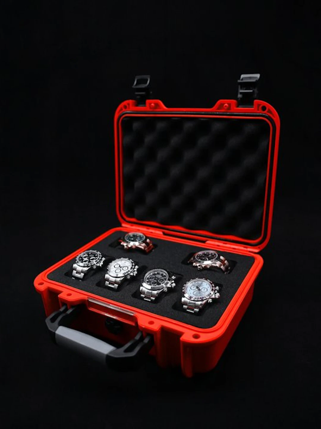 Indestructible Watch Suitcase for 6 Watches - Red...