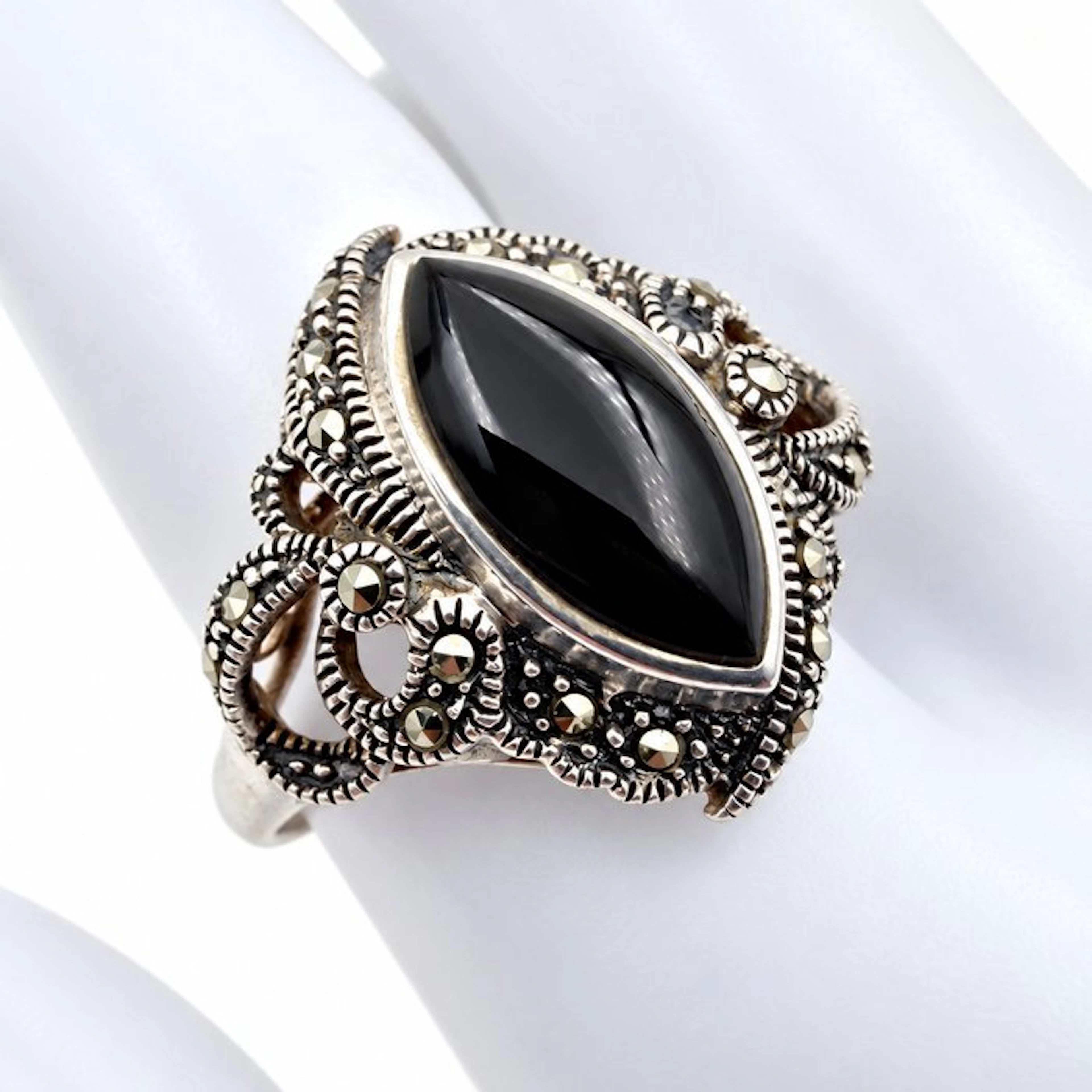 No reserve price - Ring Silver - Art Deco Revival
