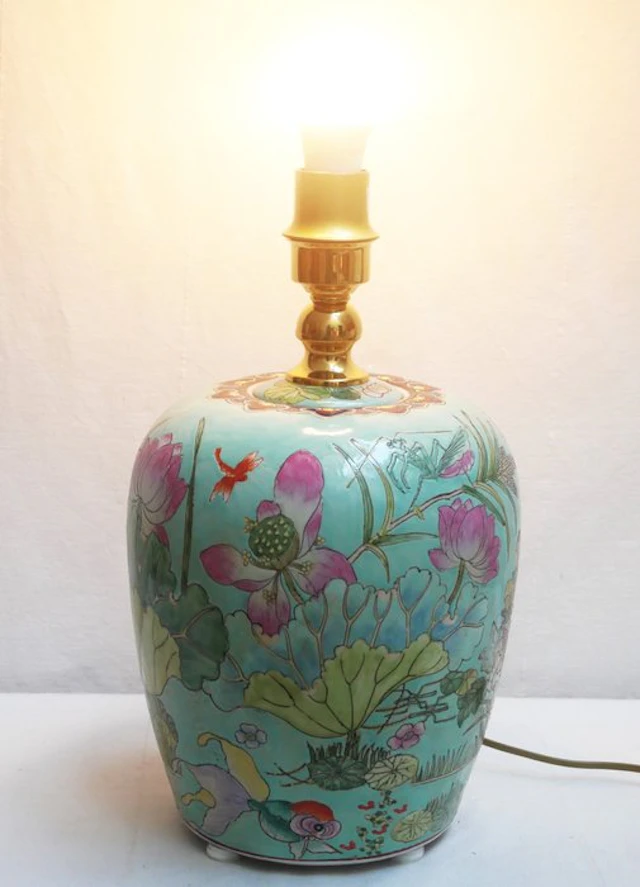 Lamp - Porcelain, Brass