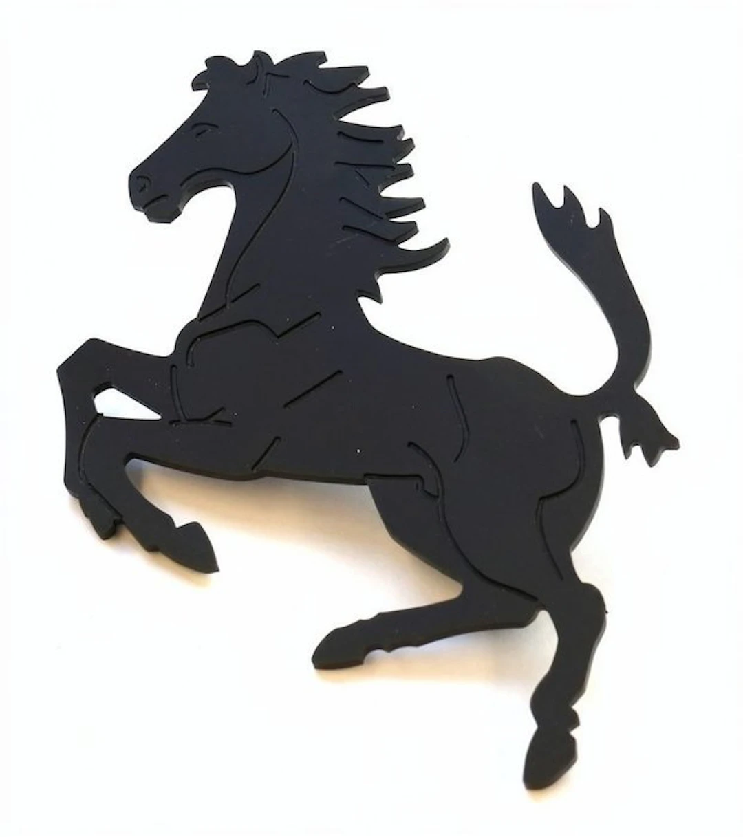 Ferrari Testarossa rear flat black horse emblem (new old...