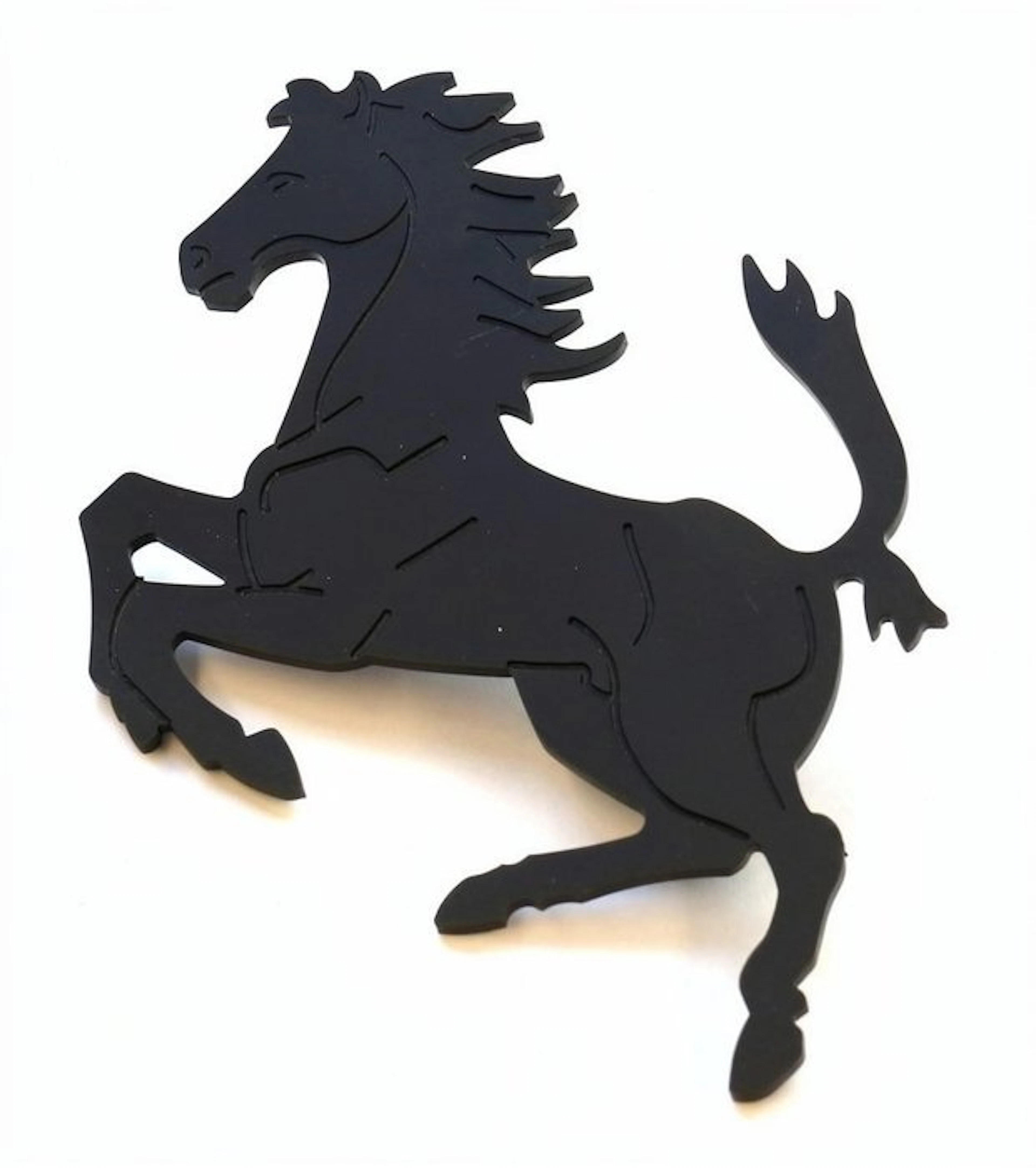 Ferrari Testarossa rear flat black horse emblem (new old...