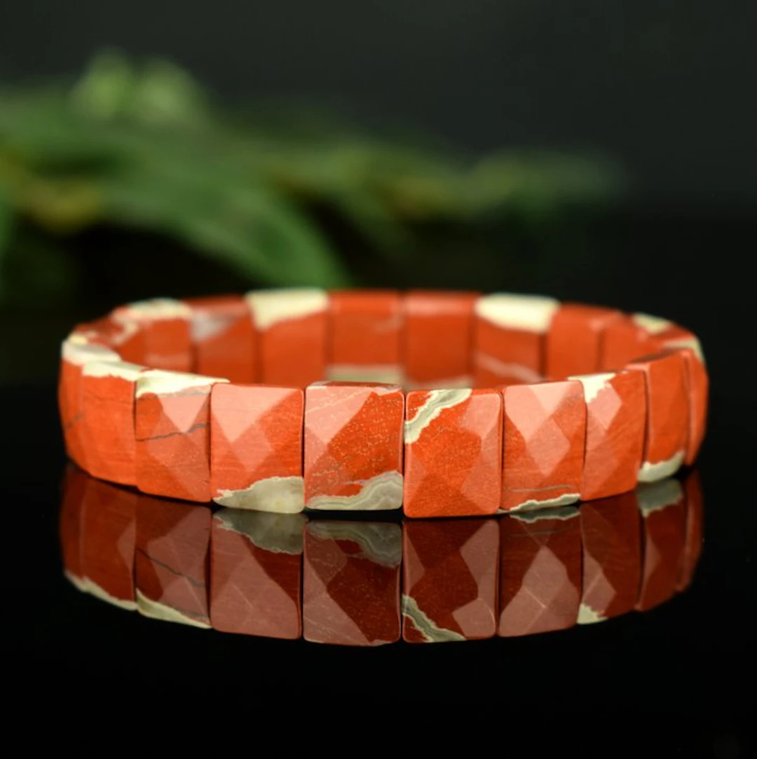 Zebra Jasper with Natural Quartz Veins – Large Beads –...