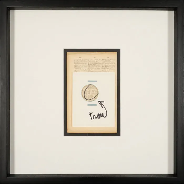 Ben Vautier (1935) - Seltene Original Collage – TROU - Fluxus - ca. 1968