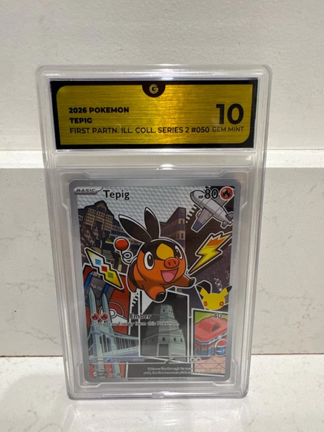 Pokémon - 1 Graded card - Tepig #050 Foil, Full art - GG 10