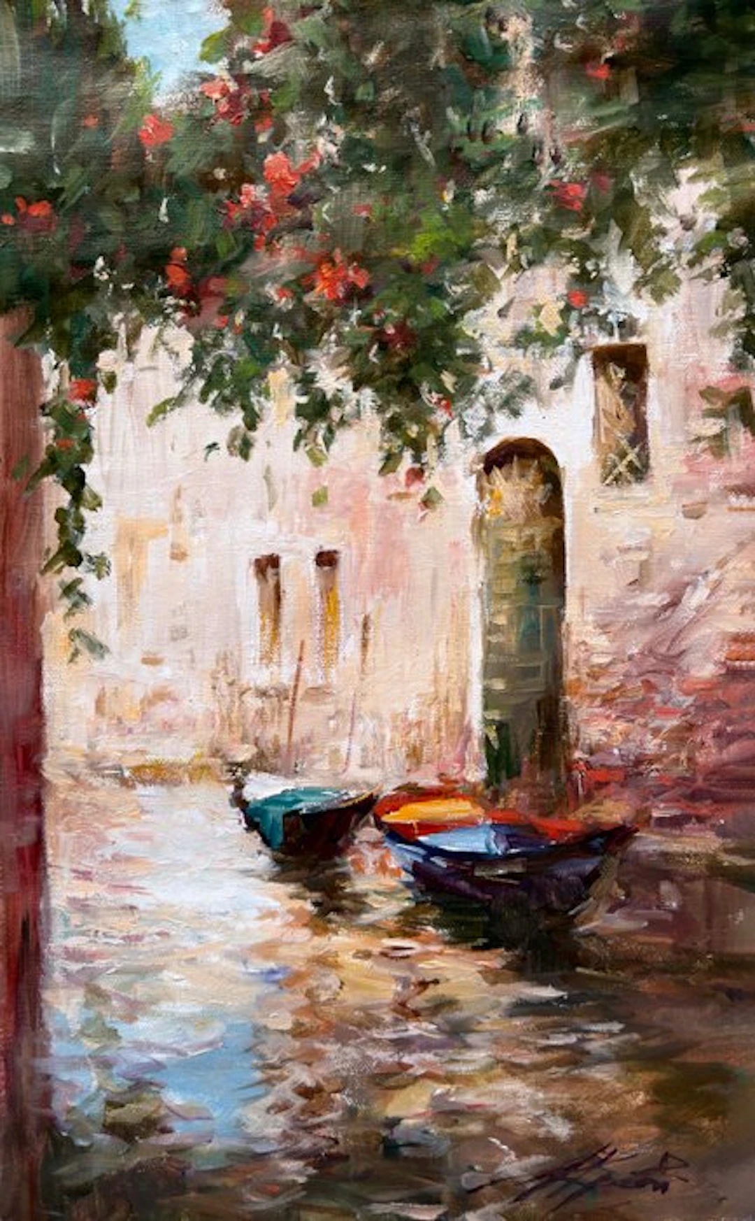 Mikhail Kraiev (1957) - Venise – Cour secrète au bord du...