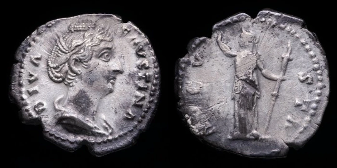 Roman Empire. Diva Faustina. Denarius AVGVSTA (No reserve price)