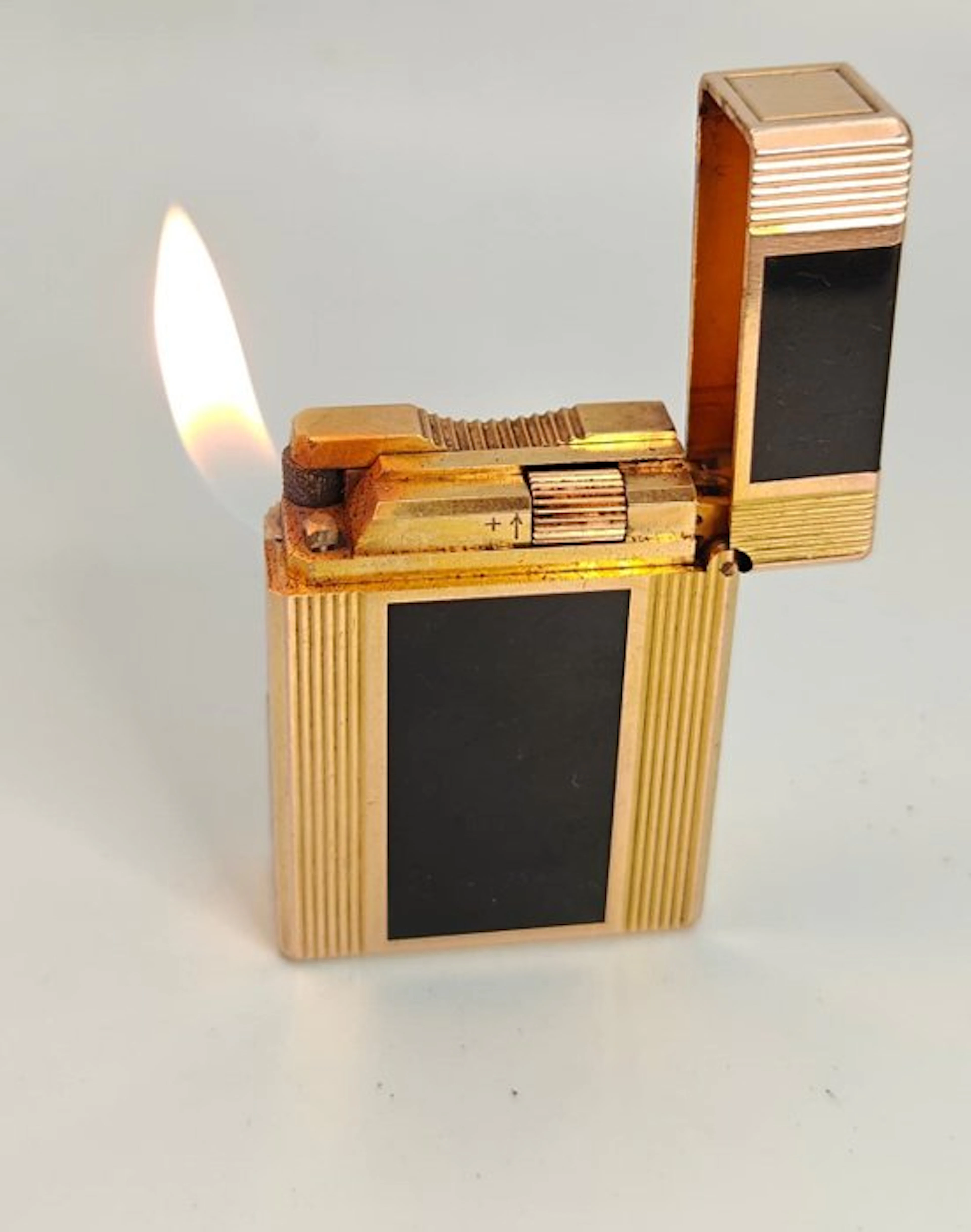 S.T. Dupont - Ligne 1 BR Small - Lighter - Black Chinese Lacquer & Gold Plated