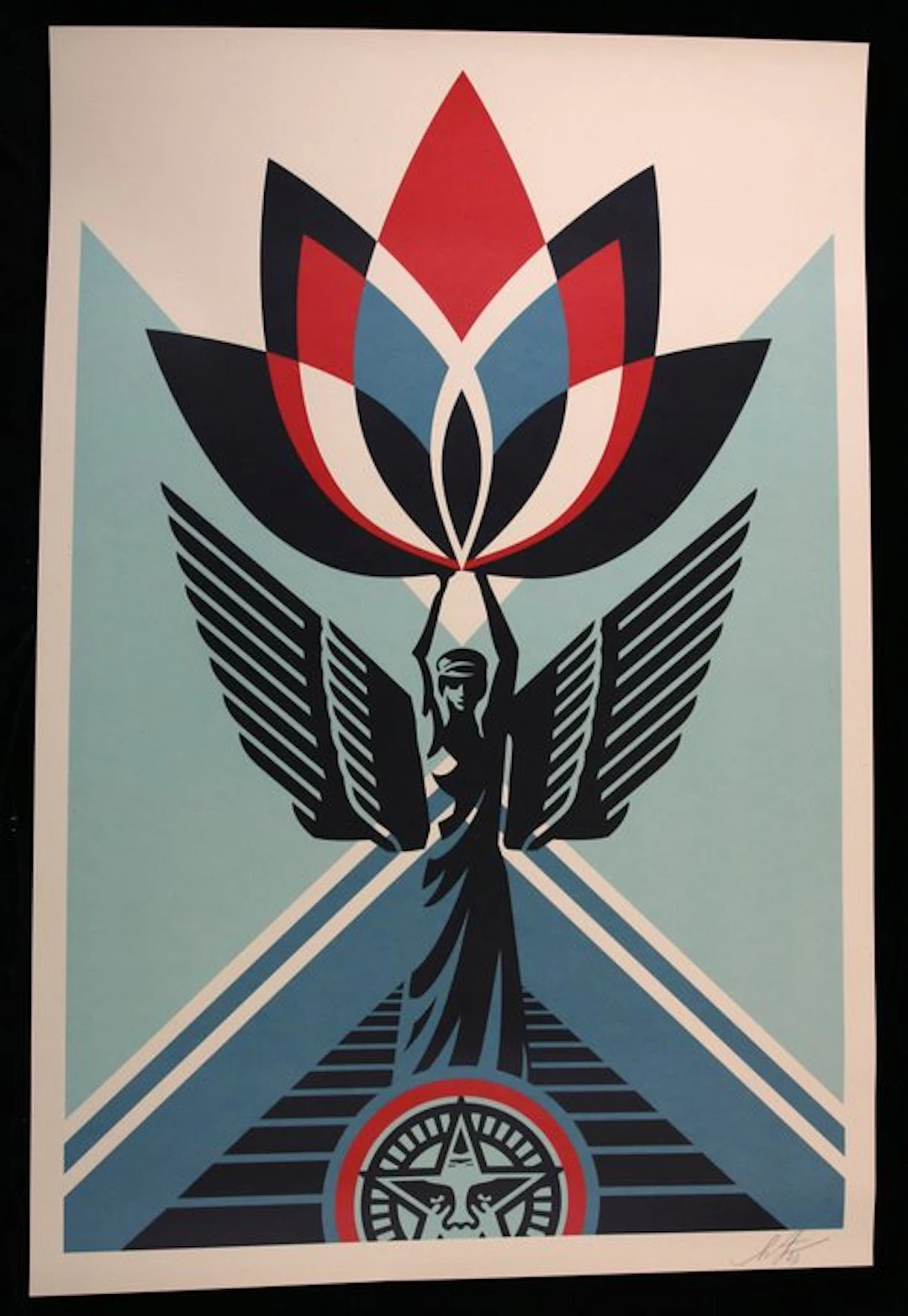 Shepard Fairey (OBEY) (1970) - Lotus Angel SIGNED Offset Lithograph