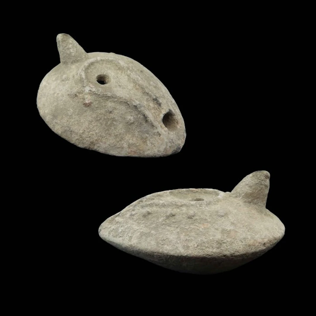 Late Roman/Early Byzantine Terracotta decorated Oil Lamp...