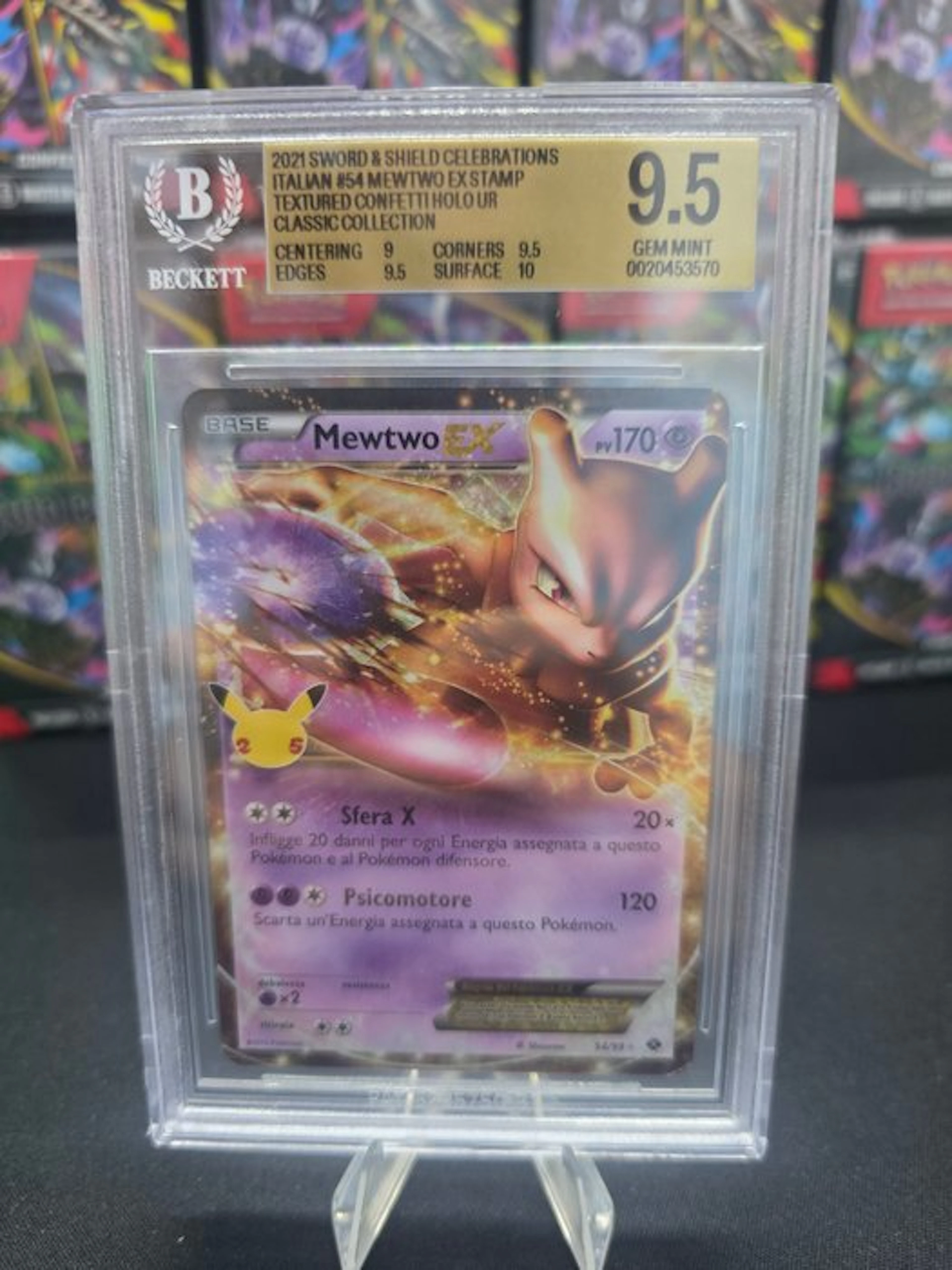 Pokémon - 1 Graded card - Mewtwo 54 Foil