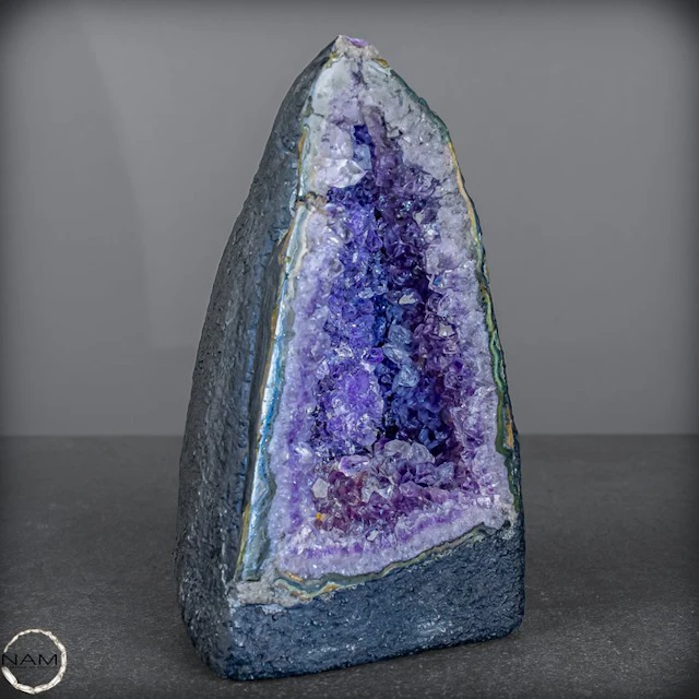 Natural amethyst crystal cathedral – deep purple collector's rarity- 910.17 g