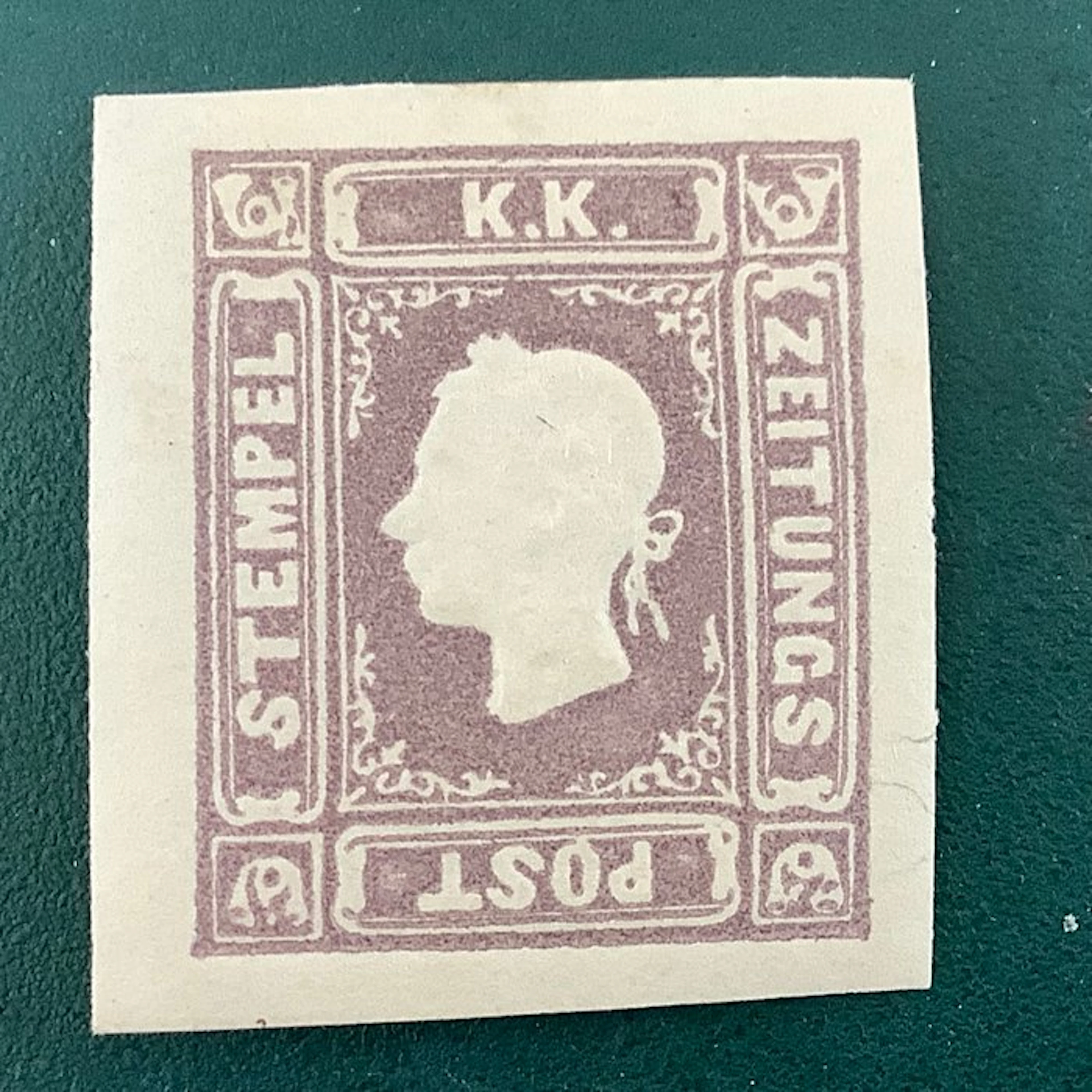 Austria 1858 - Newspaper seal with correct margins approved - MH - Michel 17