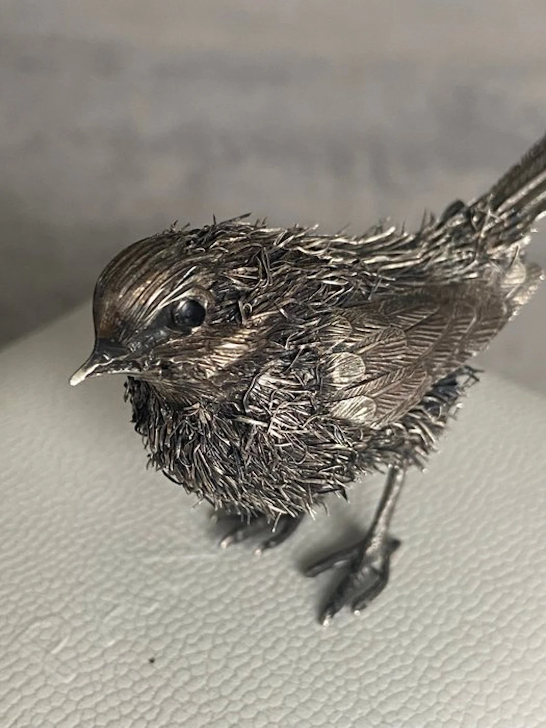 Sculpture, Uccellino - 4 cm - 800 silver