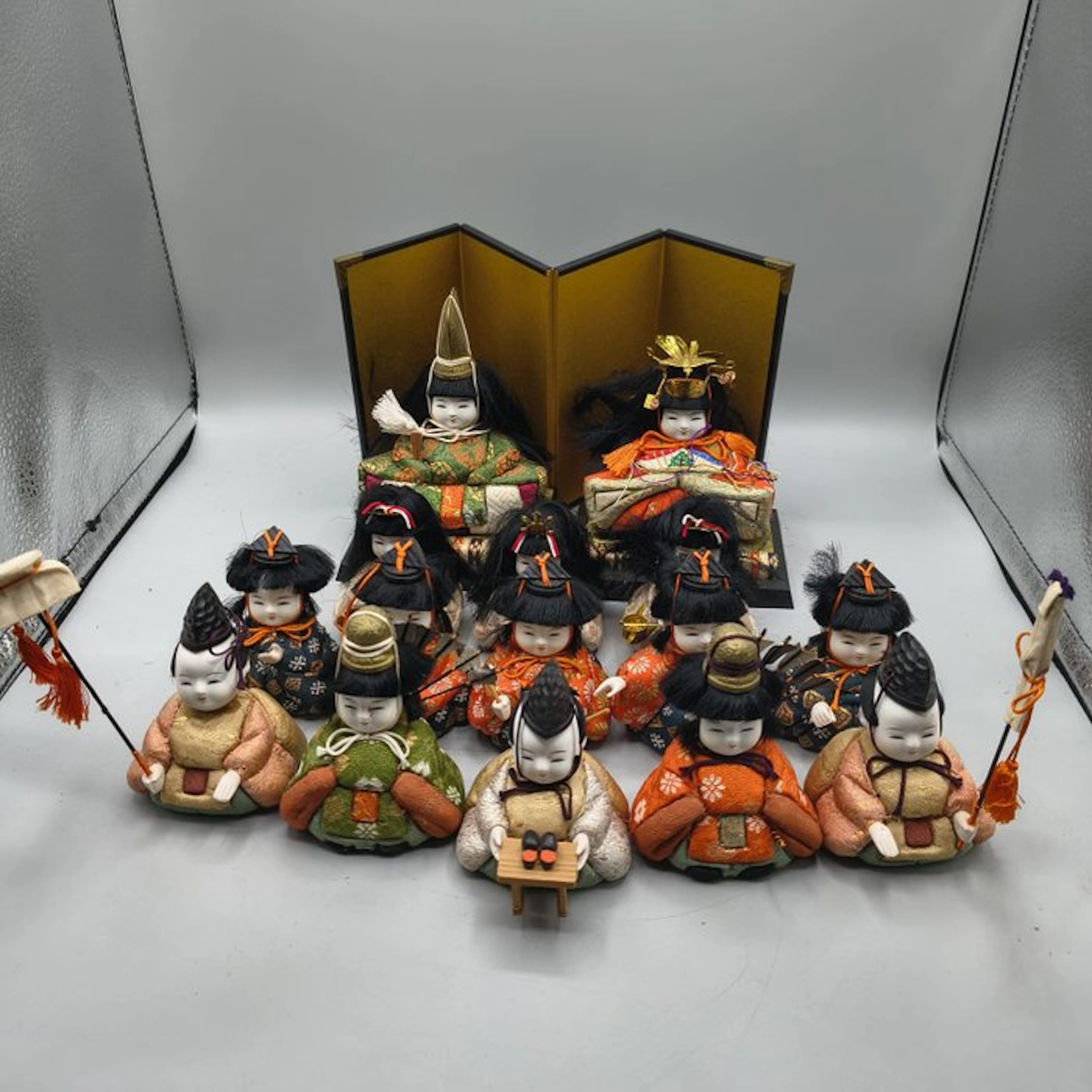 Set of 15 Hina Ningyo dolls for Hinamatsuri - Bisque...