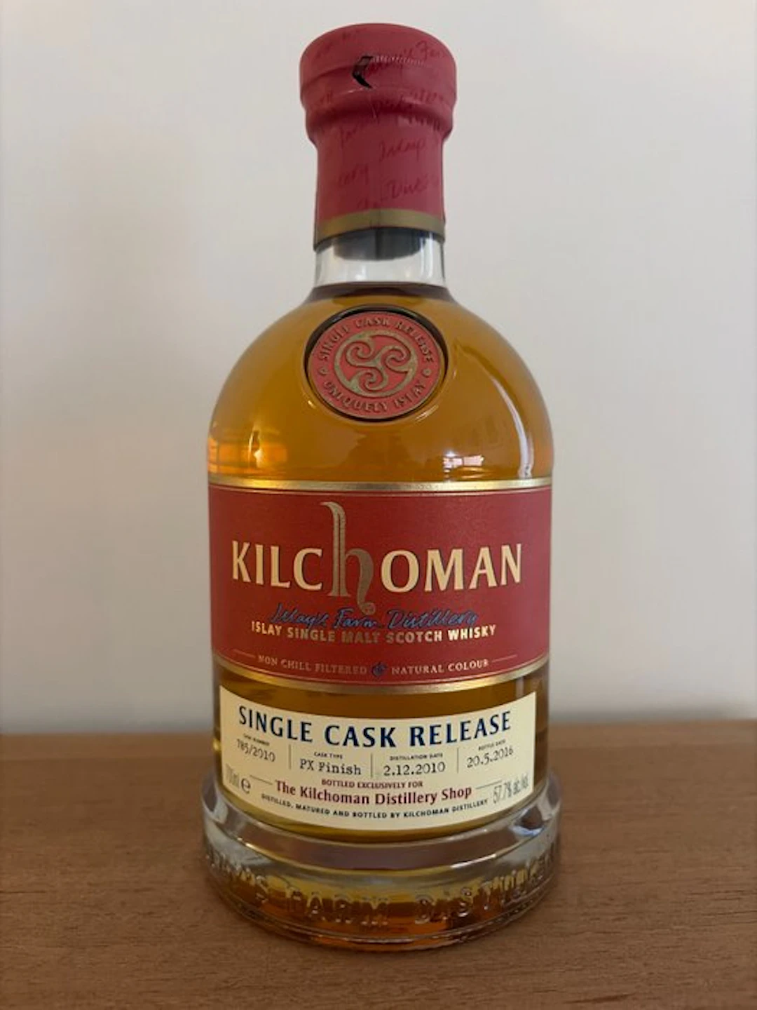 Kilchoman 2010 5 years old PX Finish Single Cask No