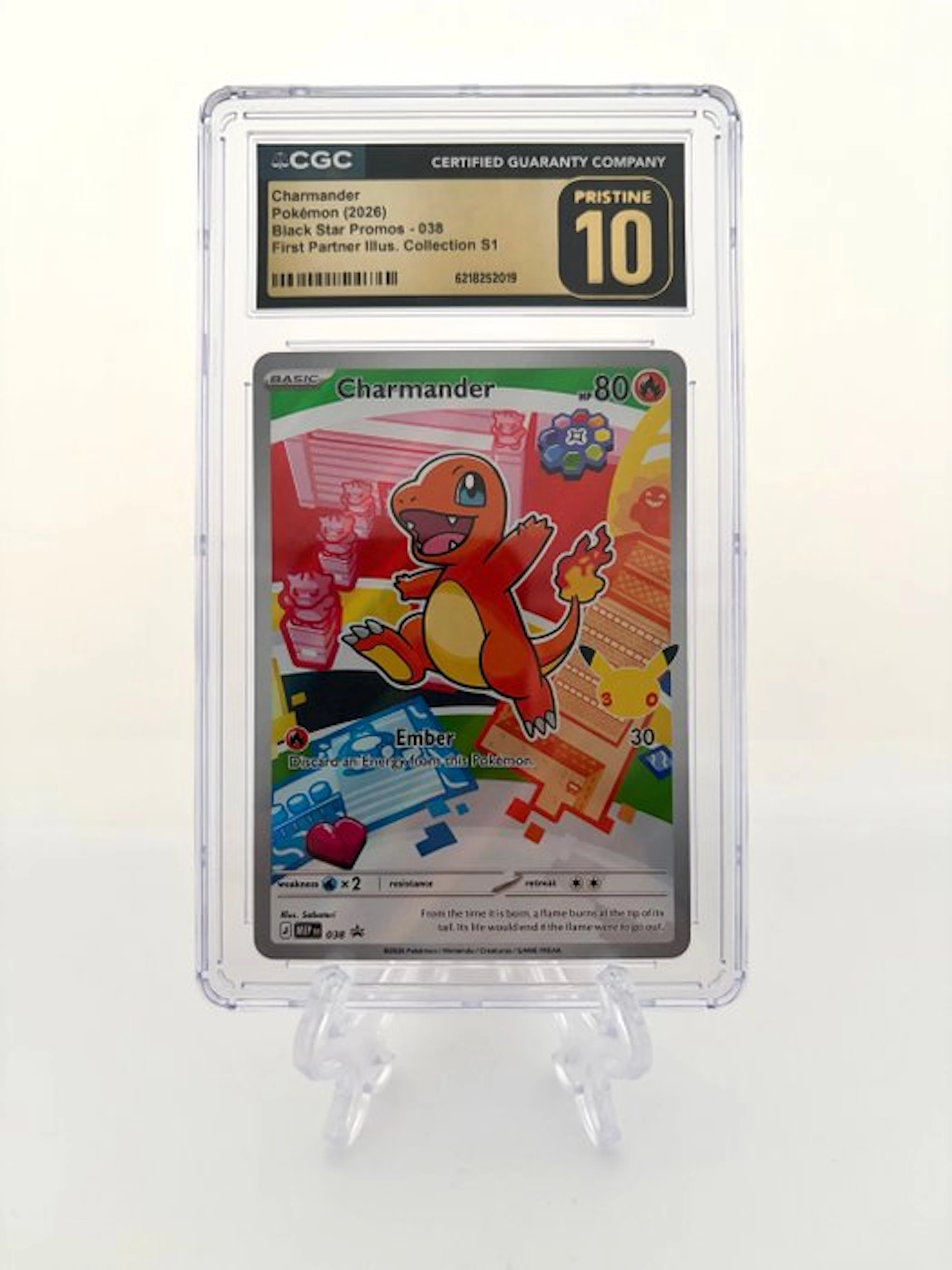 Pokémon - 1 Graded card - Charmander - First Partner...