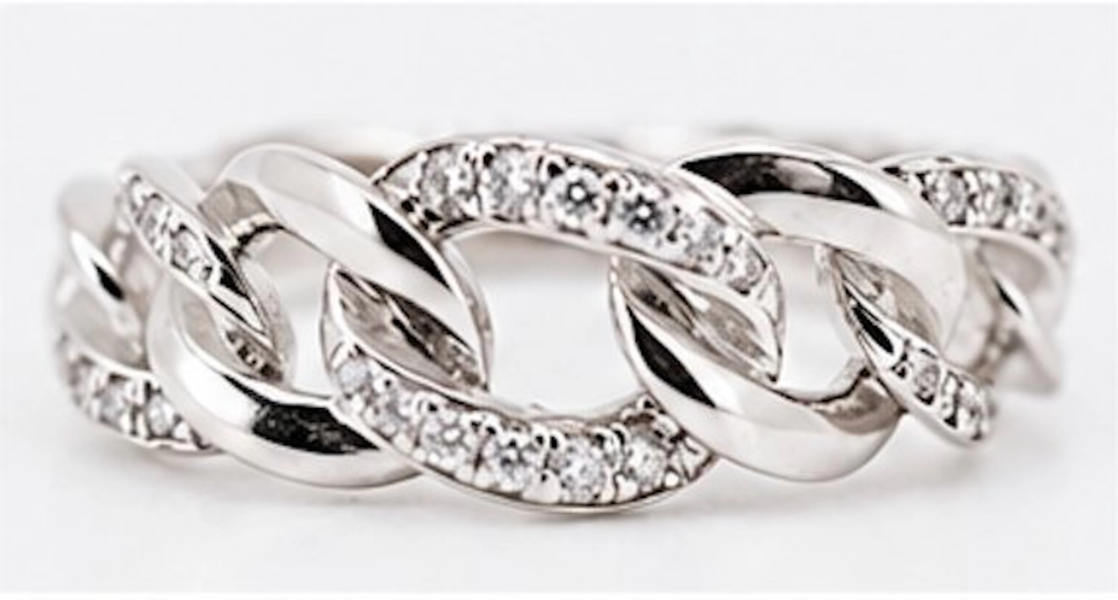 No reserve price - Engagement ring - 18 kt. White gold - 0.15ct. tw. - Diamond