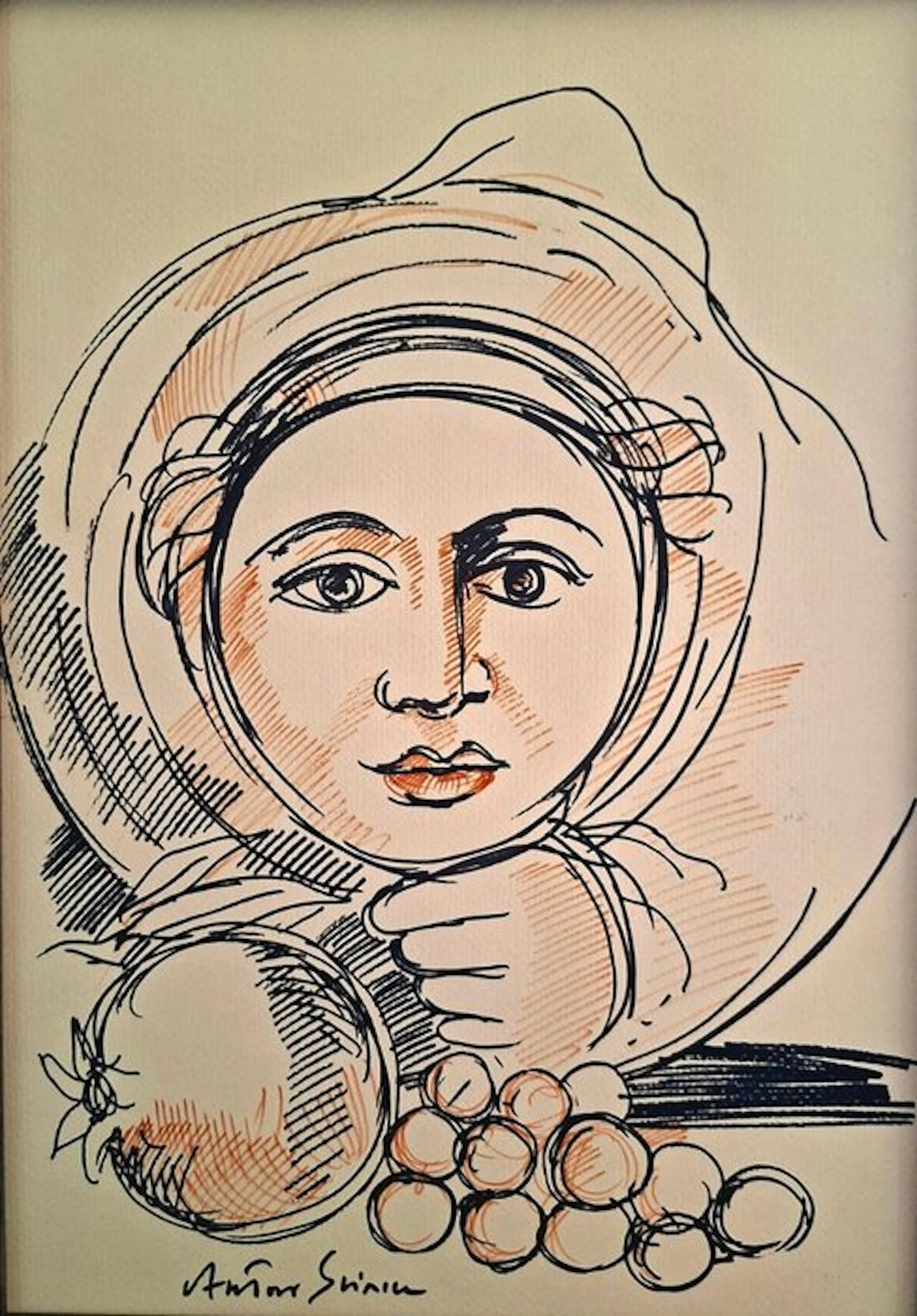 Antonio Sciacca (1957) - Retrato alegórico con naturaleza muerta