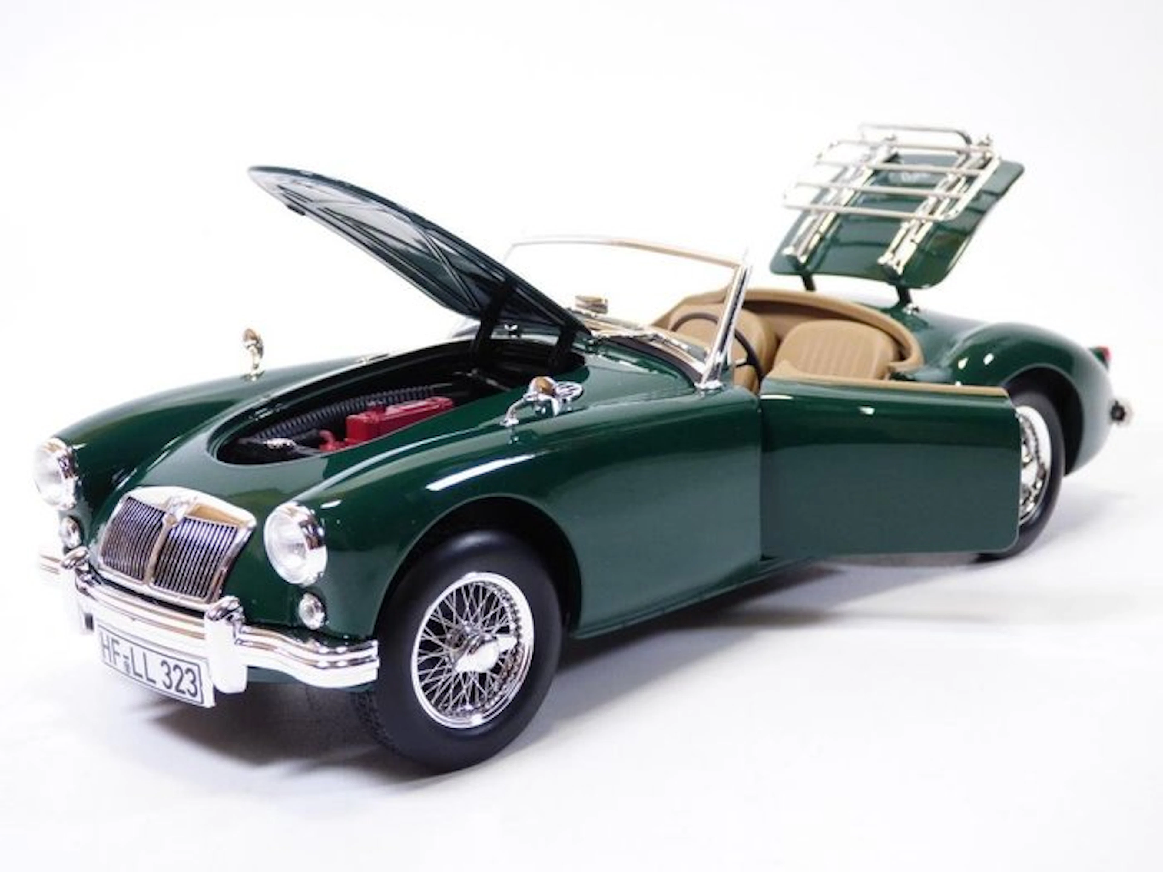Norev 1:18 - Model convertible car - MG MGA Roadster 1955 BRG