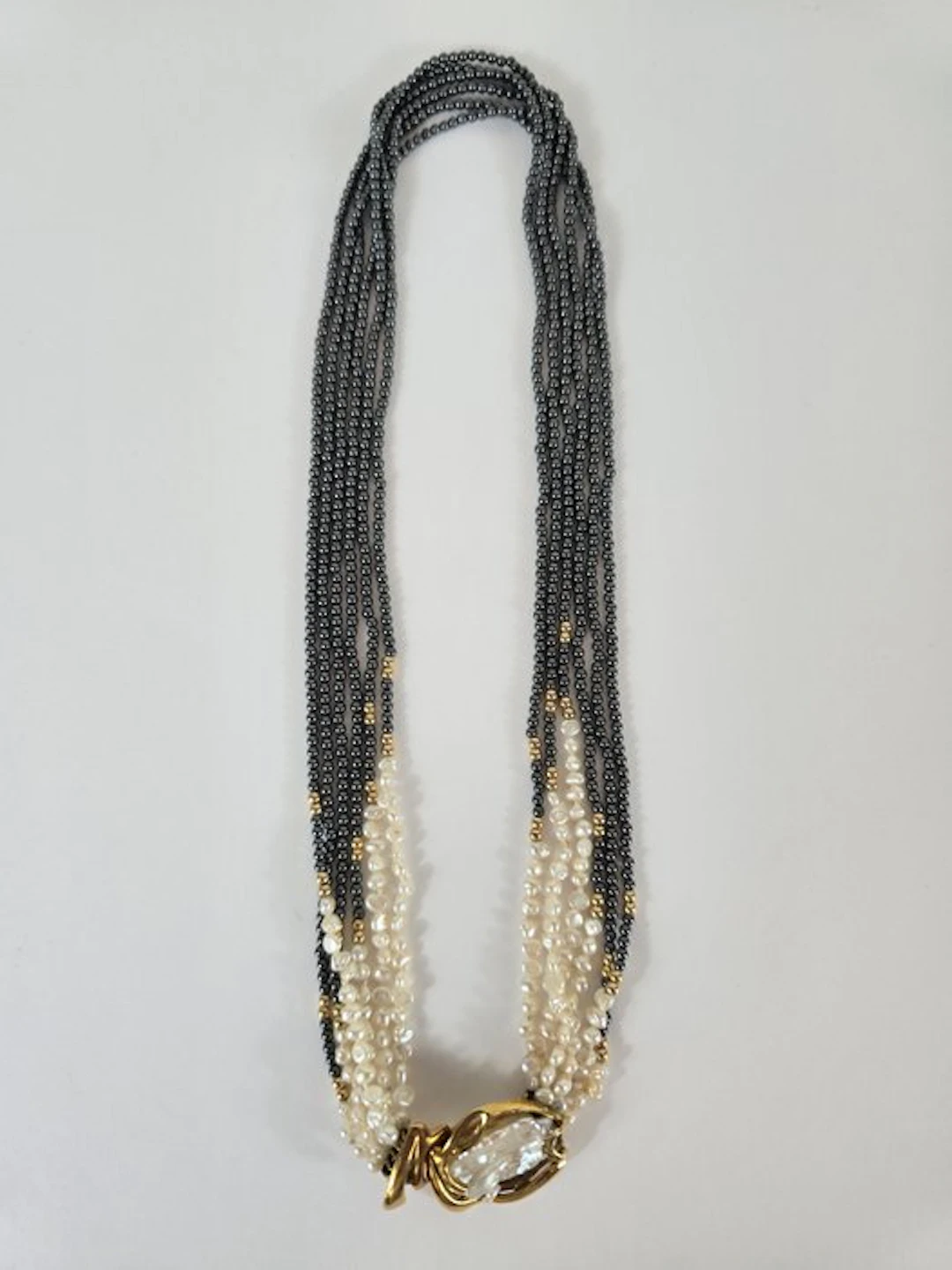 Necklace - 14 kt. Yellow gold - Pearl - Studio 5 twisted 14k gold