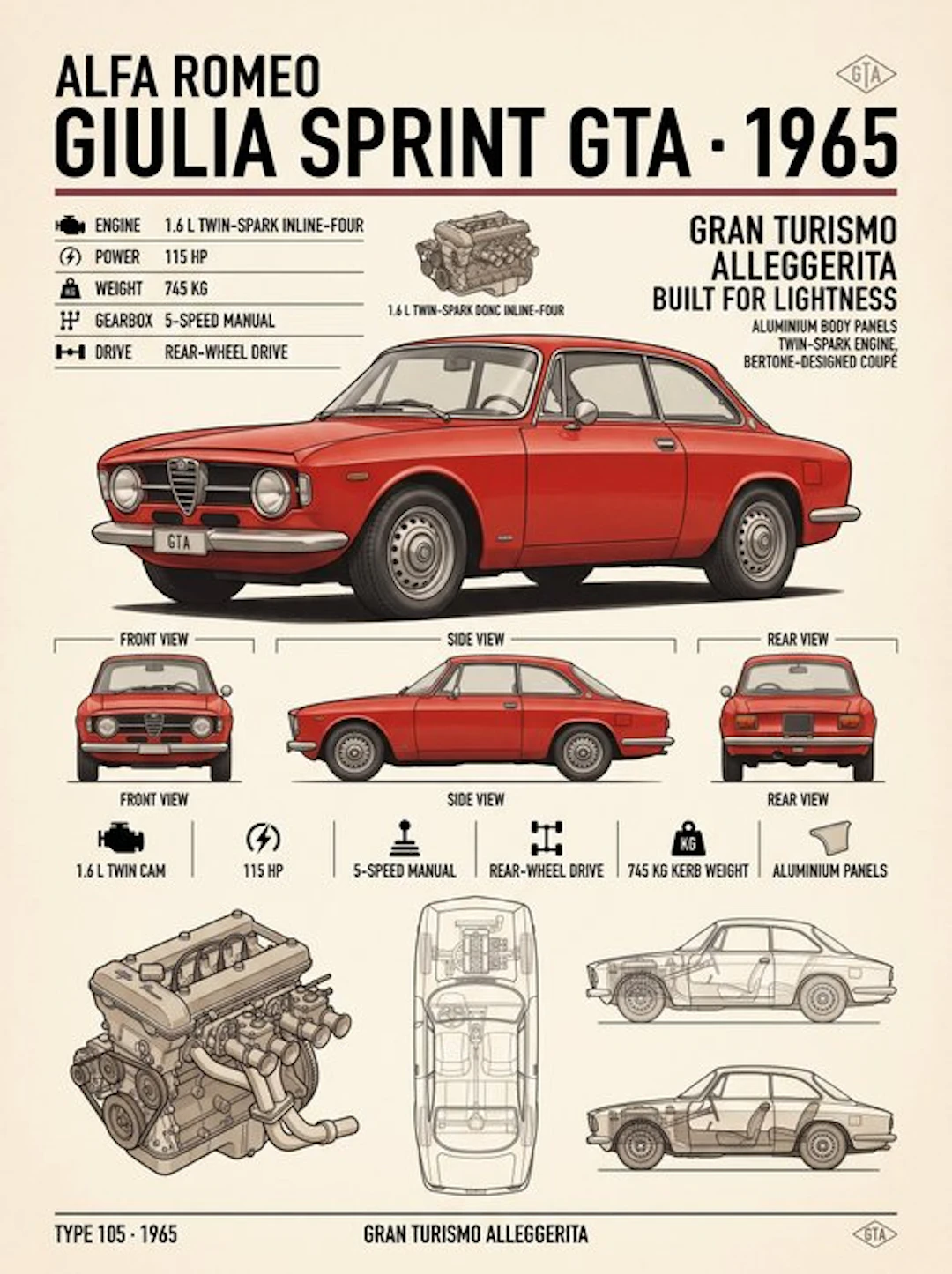 Shmidt.Art - Alfa Romeo - Alfa Romeo Giulia Sprint GTA 1965 - 1960s