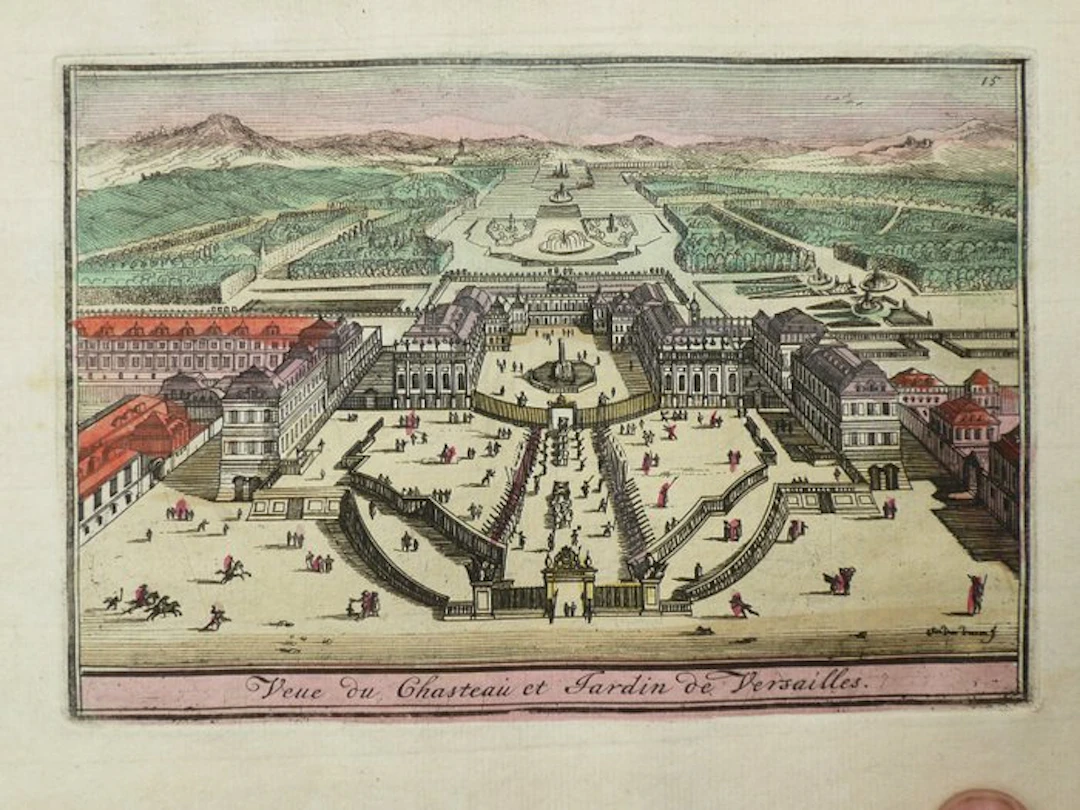 France - Versailles; David Weege - Veue du Chasteau et...
