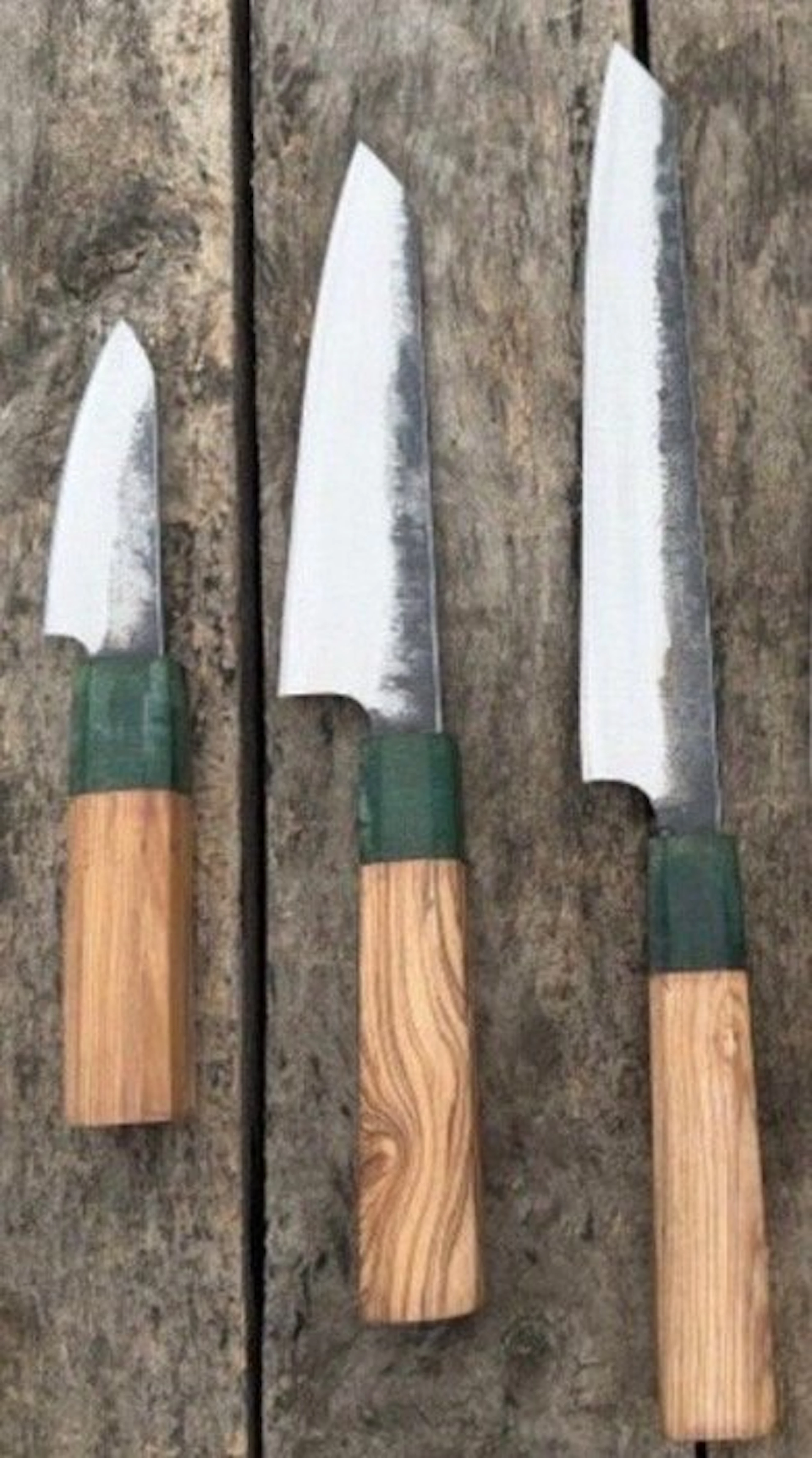 Kitchen knife - Set of artisanal collectible chef's...