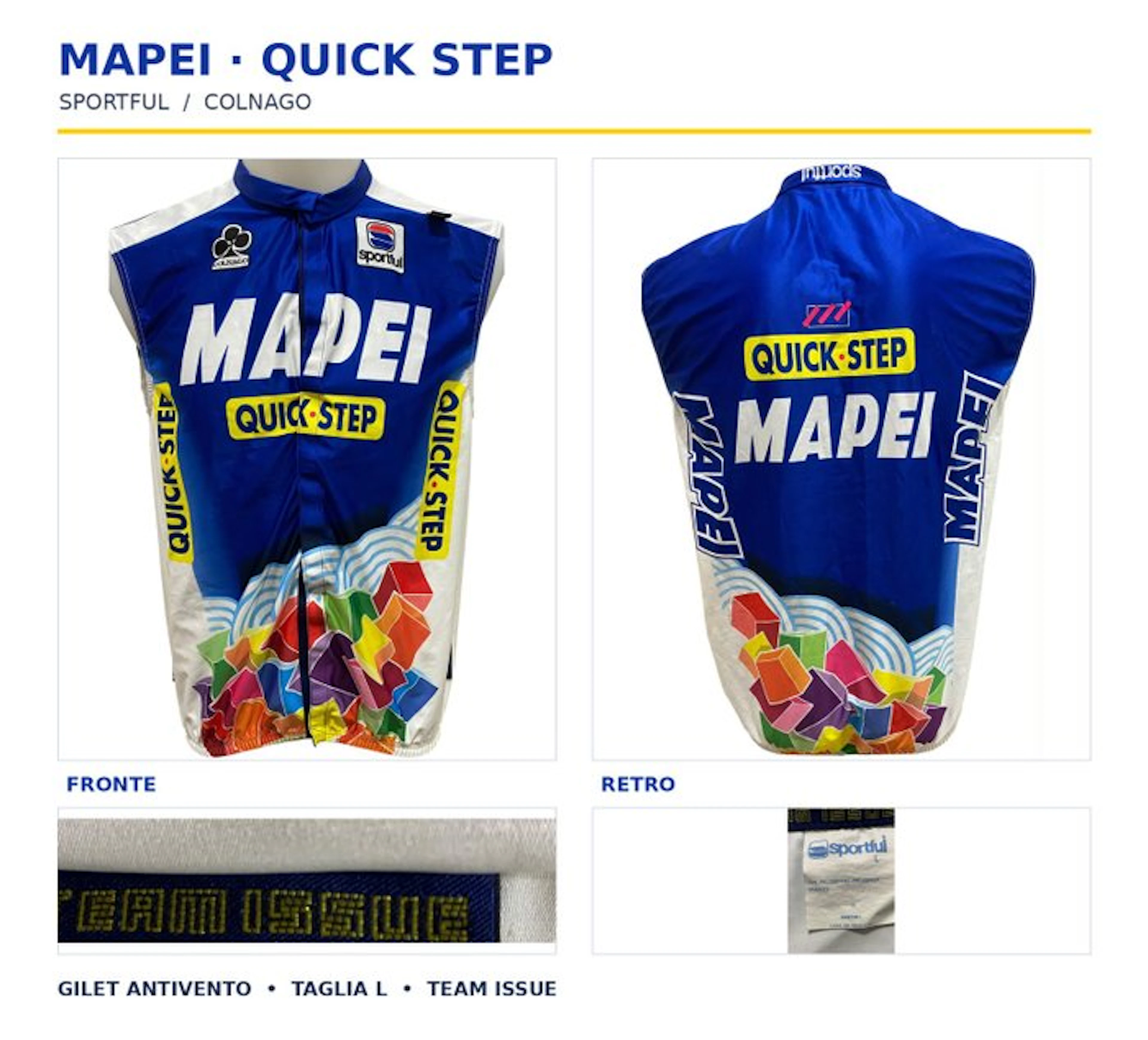 Mapei–Quick Step | Gilet antivento Sportful Windstopper...