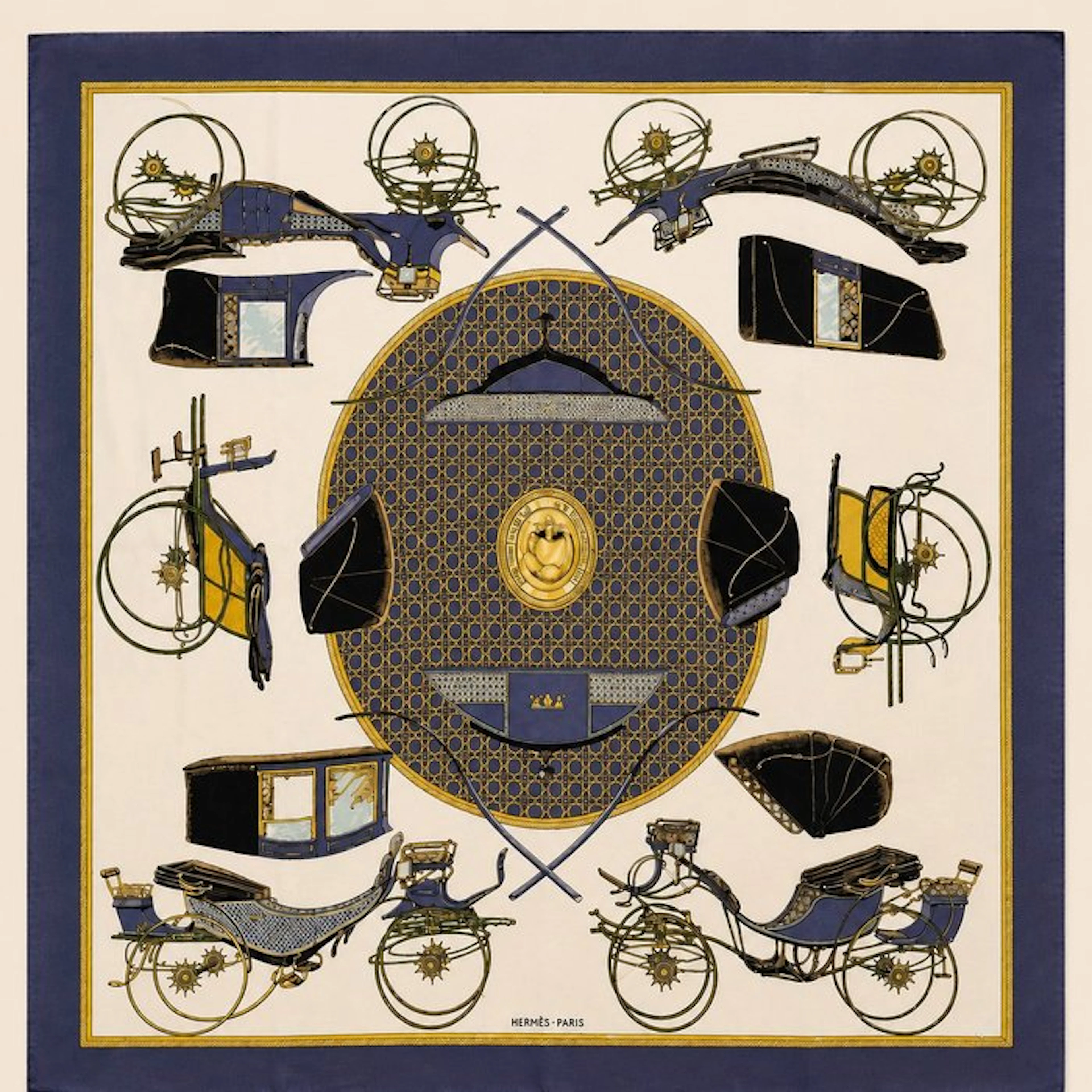 Hermès - Les Voitures à Transformation - Foulard