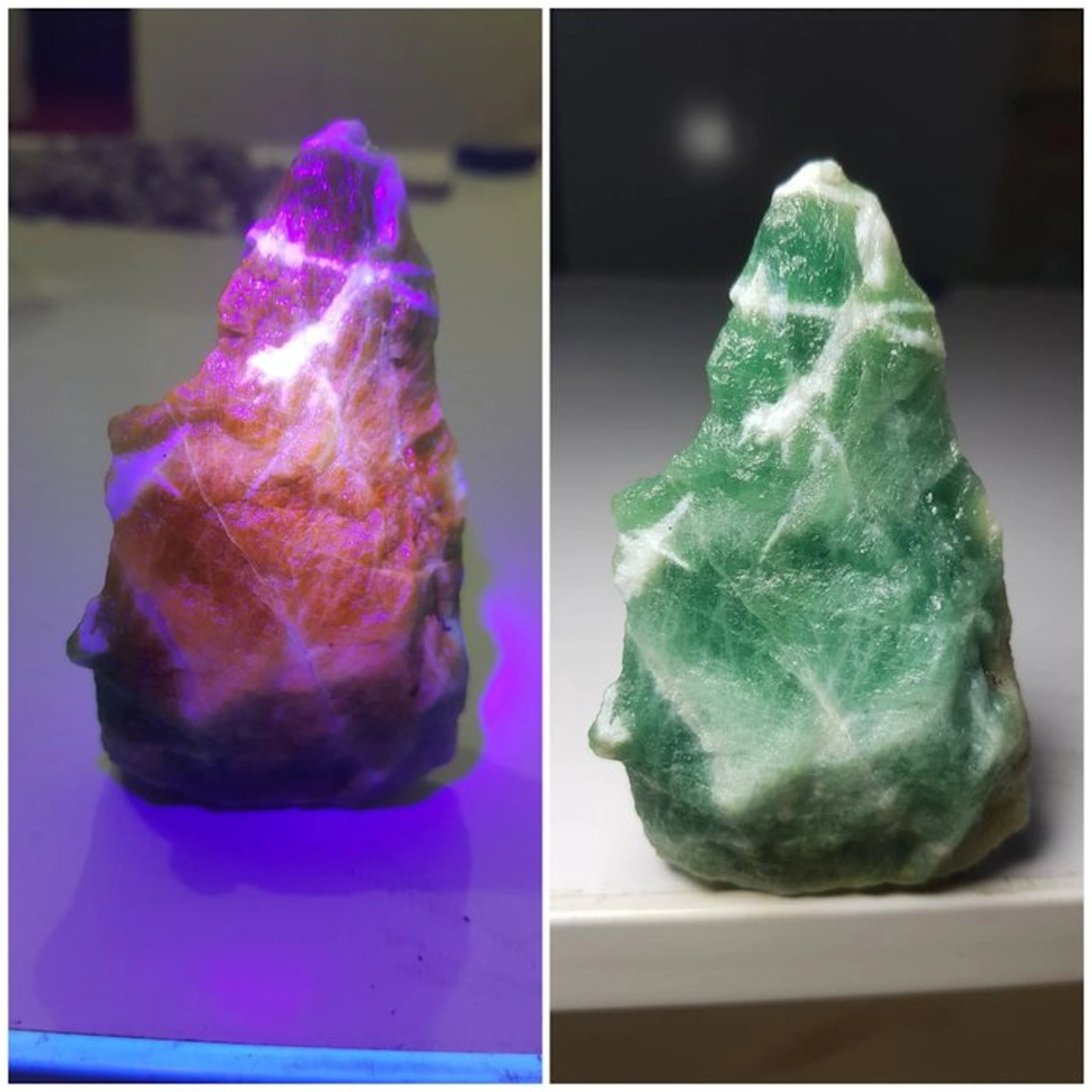 Florescent natural rough Hauynite Crystal - Height: 92 mm...