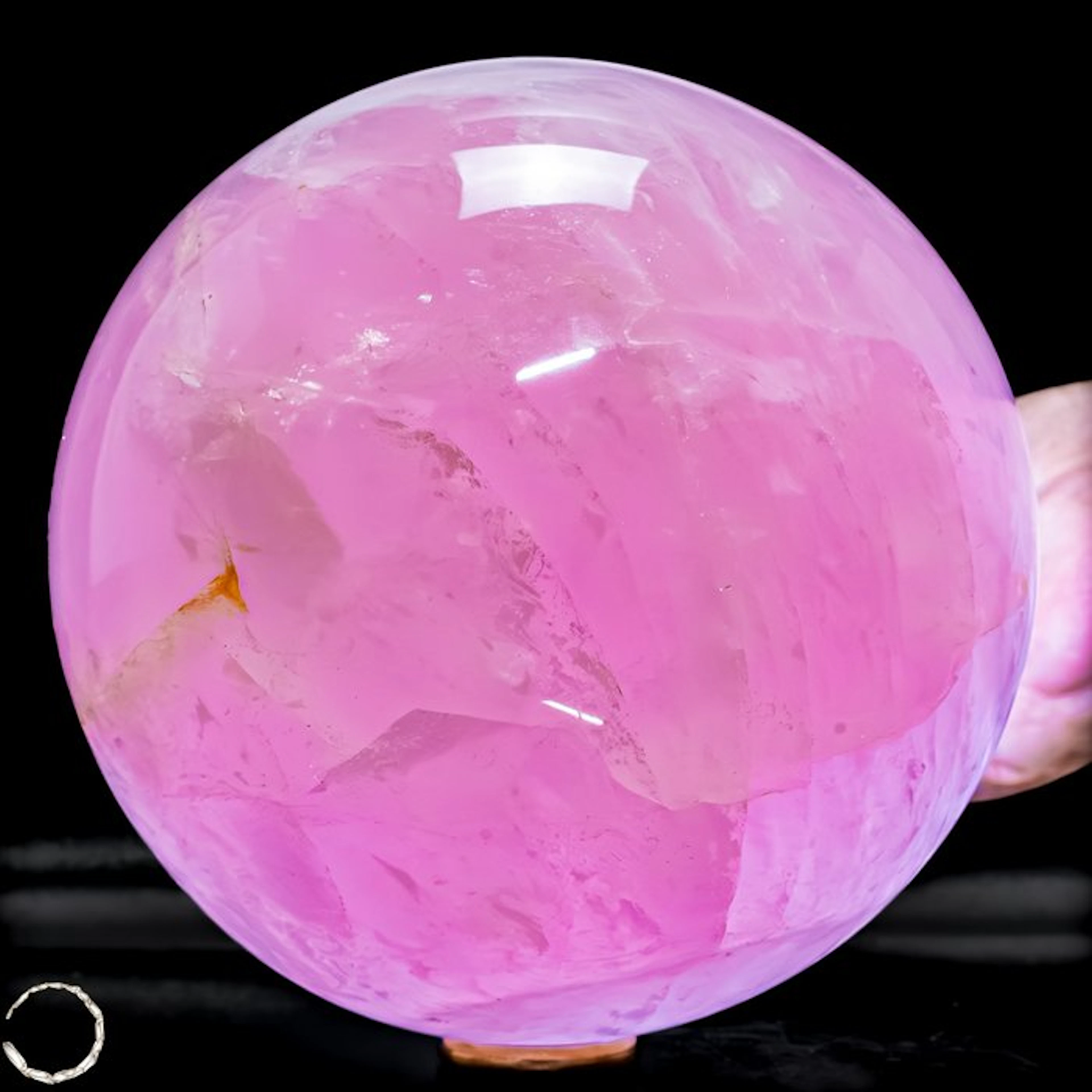 Natural rose quartz sphere from Brazil- 3524.41 g
