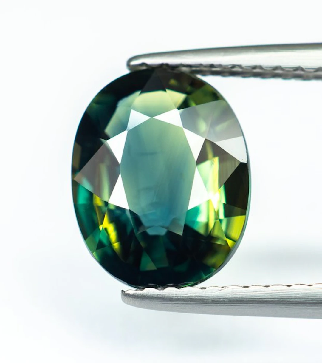 No reserve price Sapphire - 2.81 ct - Bellerophon Gemlab - Bluish Green