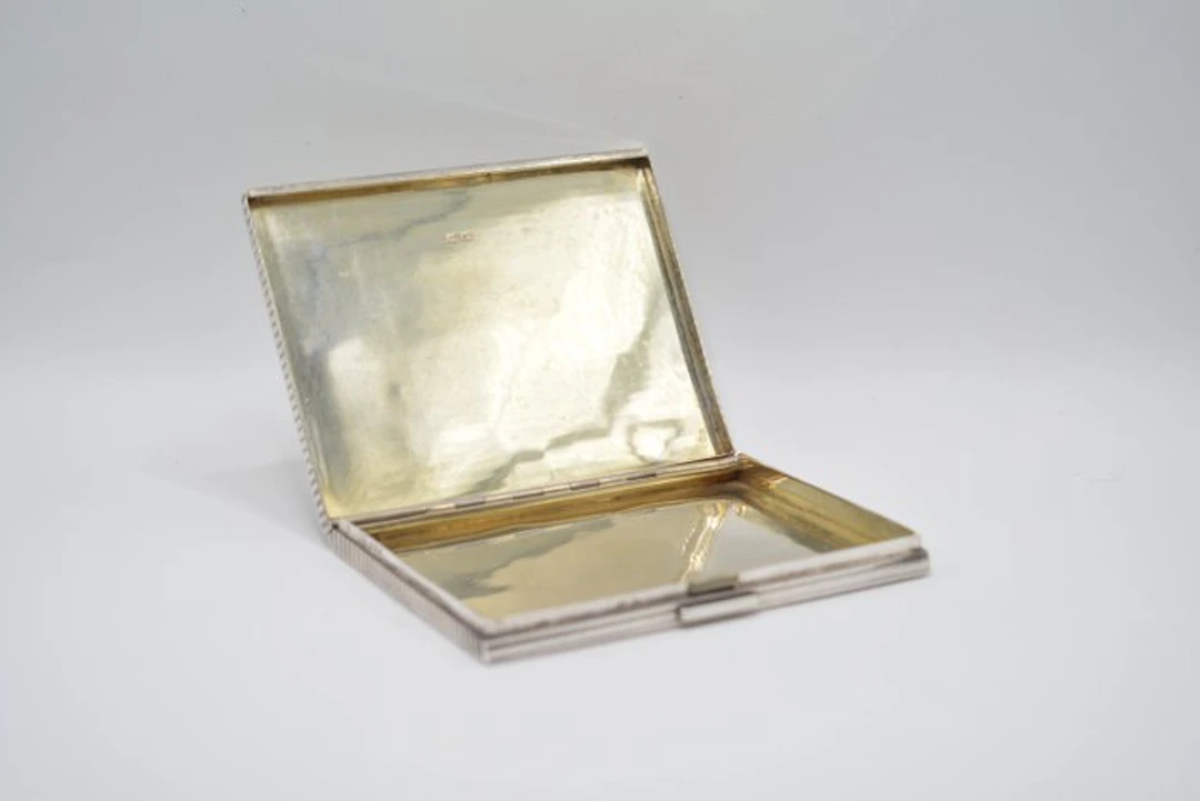 J. Gloster - Cigarette case - .925 silver - Silver and gold cigarette case