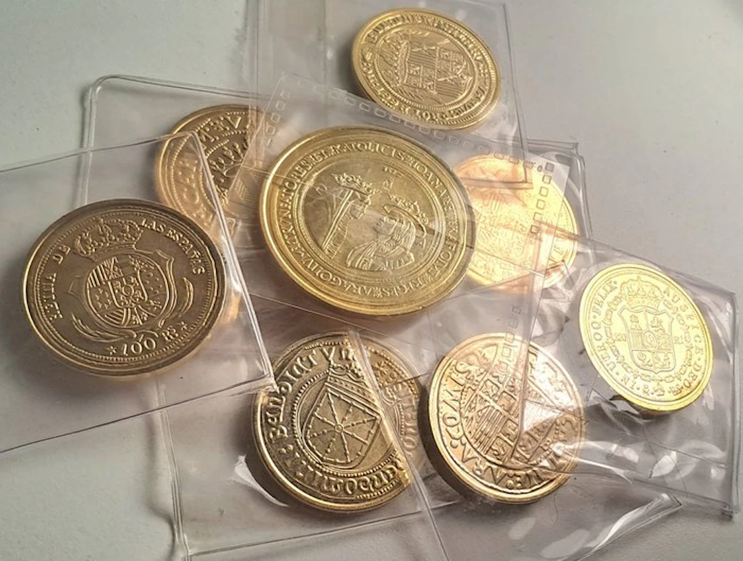 Spain. Loto 8 riproduzione placcato oro