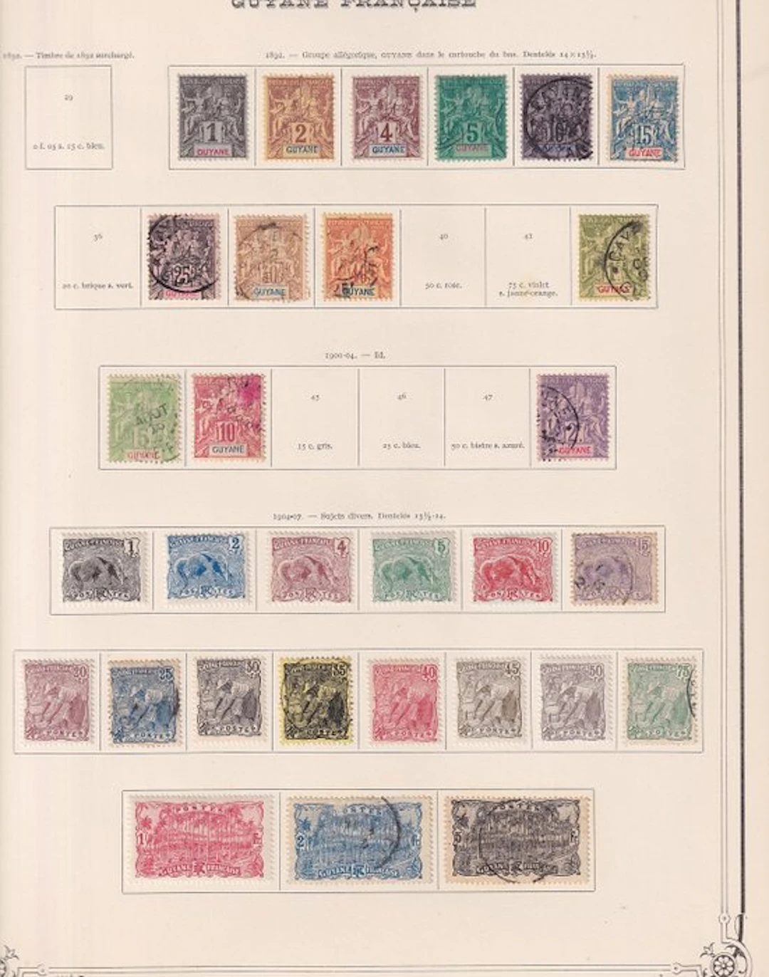 French Guiana - Collection de timbres